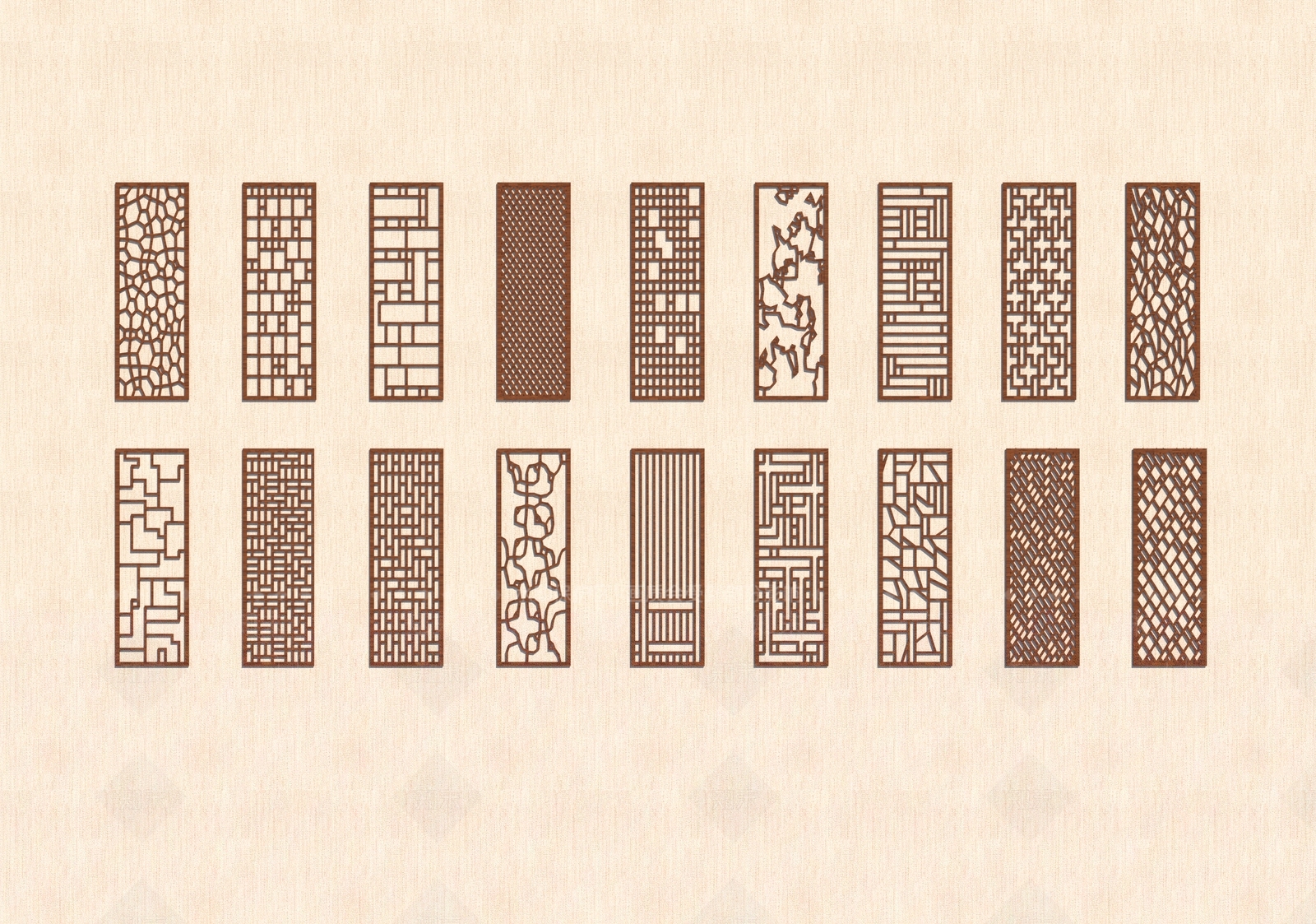 中式隔断3D模型下载【ID:1148429484】