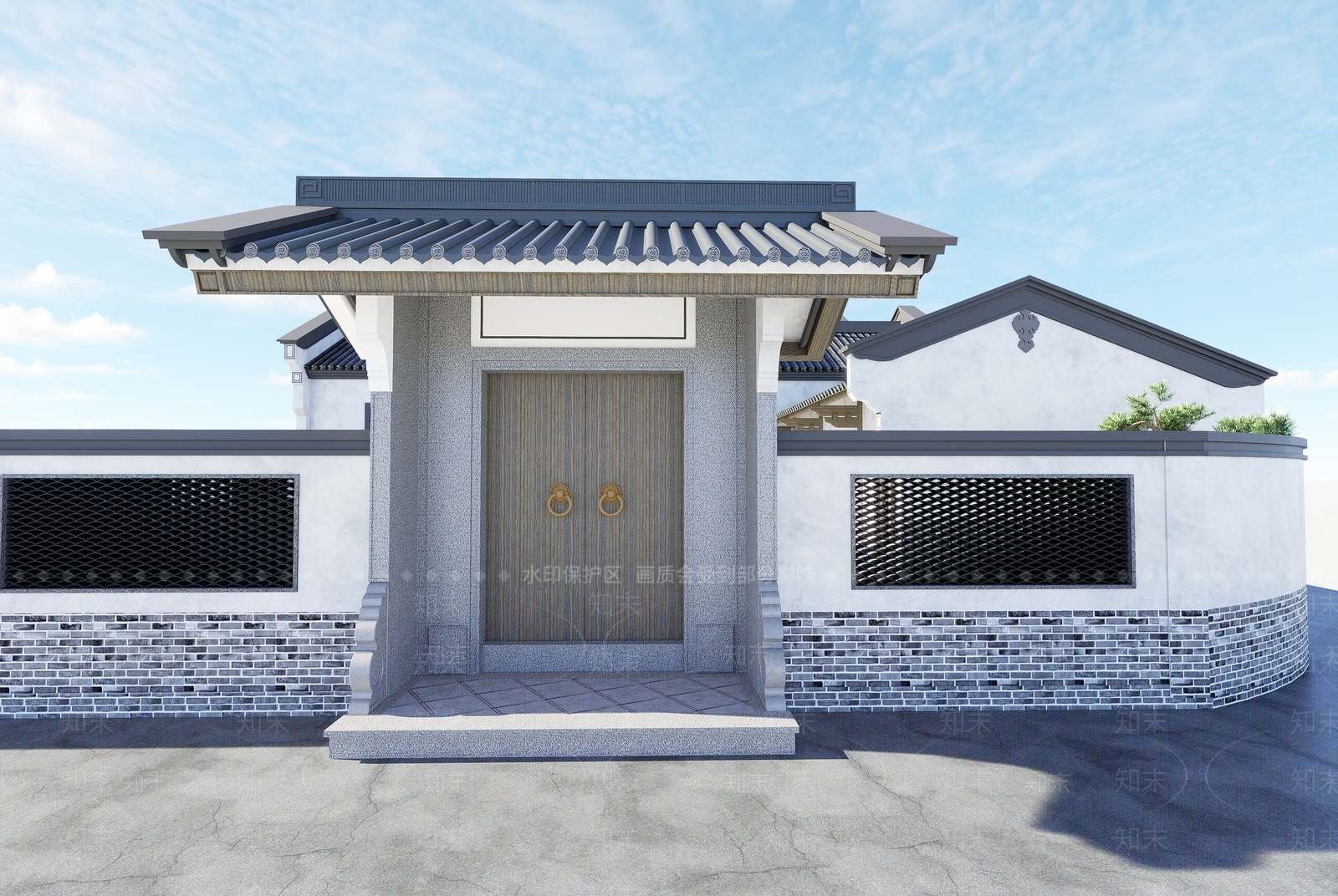 中式寺庙建筑SU模型下载【ID:1146509198】