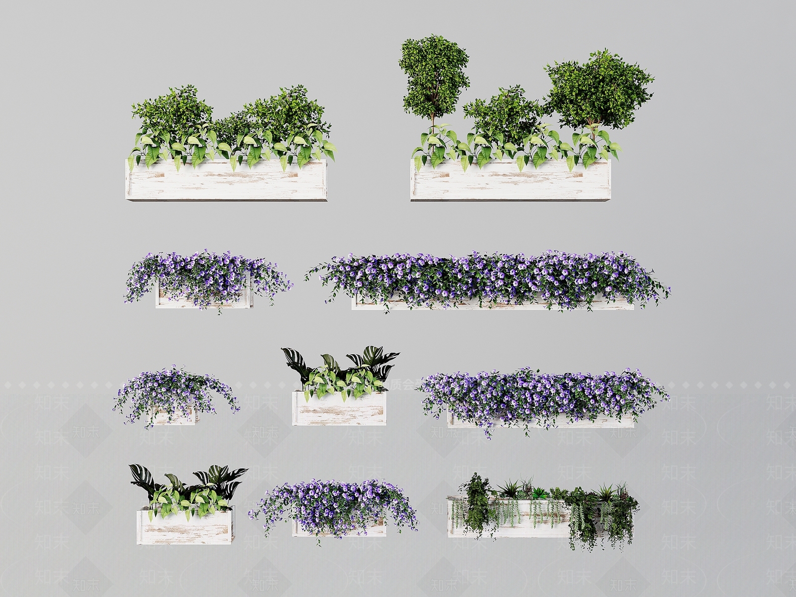 现代花箱3D模型下载【ID:1146508921】