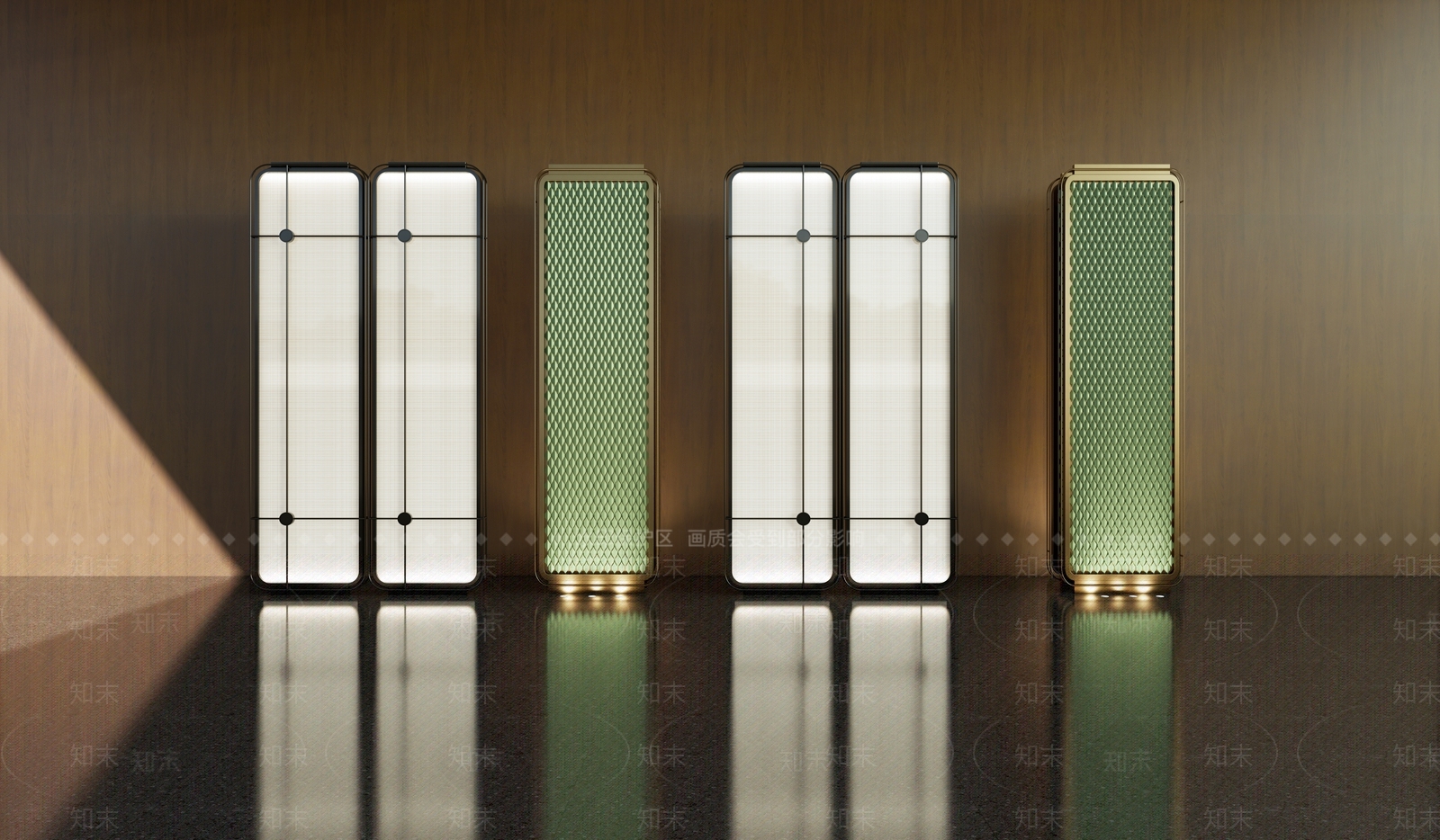 现代金属屏风隔断SU模型下载【ID:1146749606】