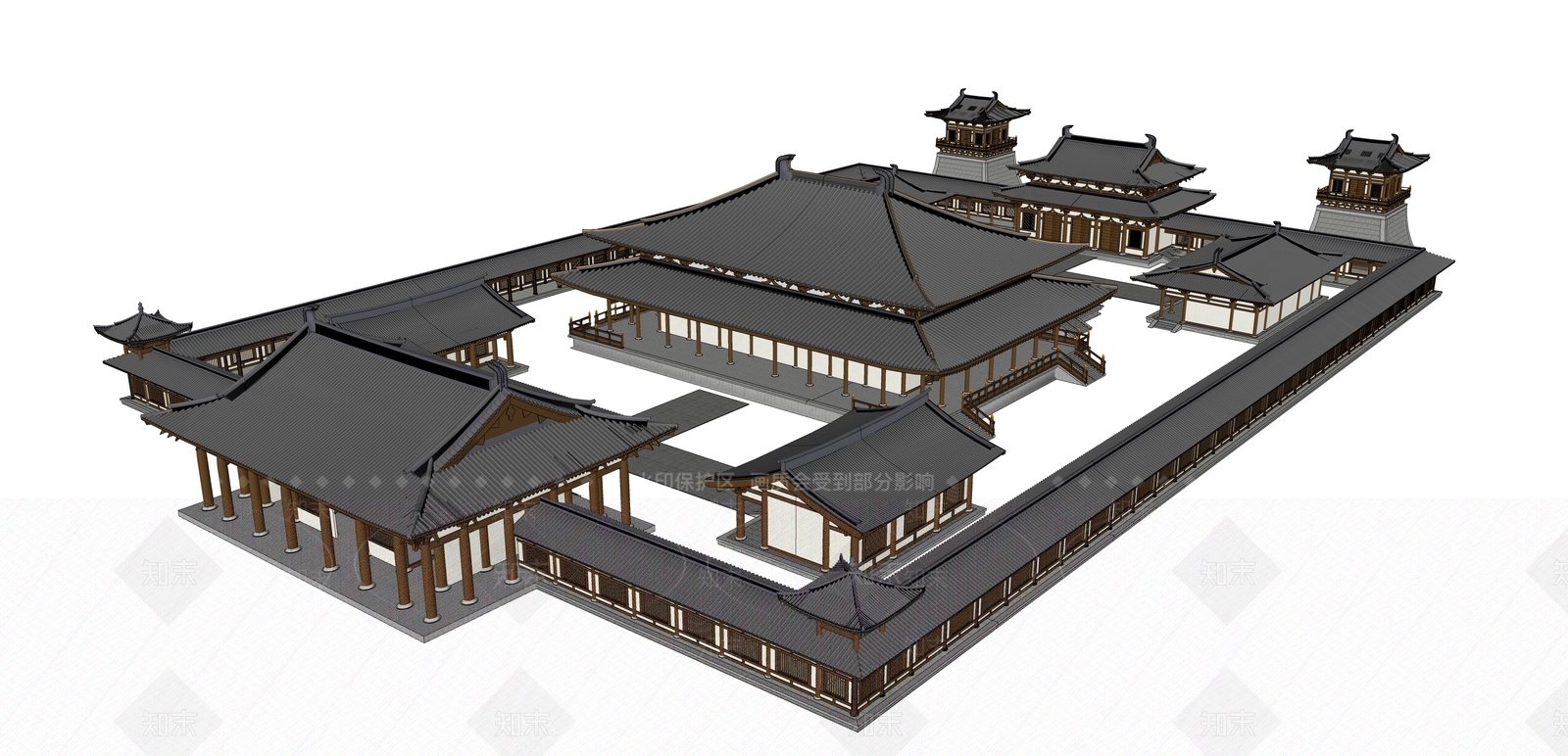 古建筑SU模型精品下载_SketchUp模型_知末网