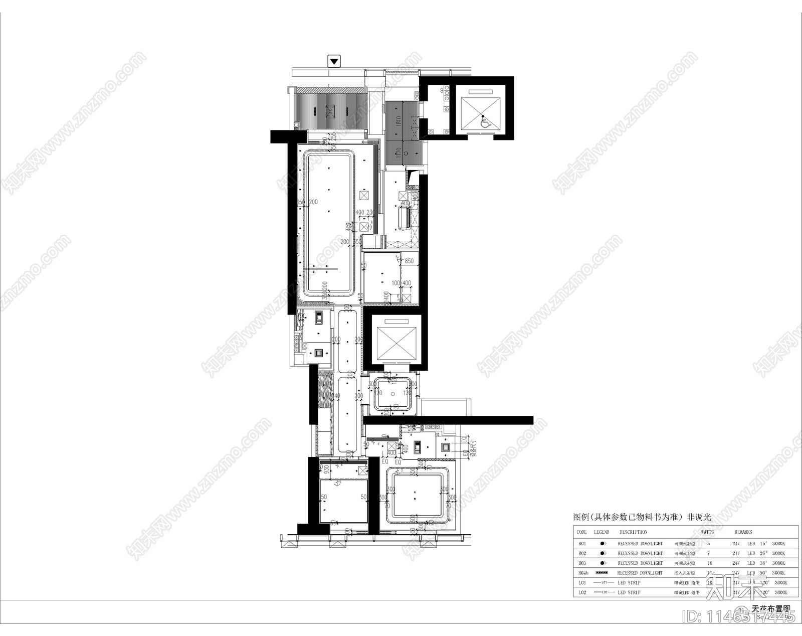 丹健国际深圳岁宝样板间CAD室内cad施工图下载【ID:1146517445】