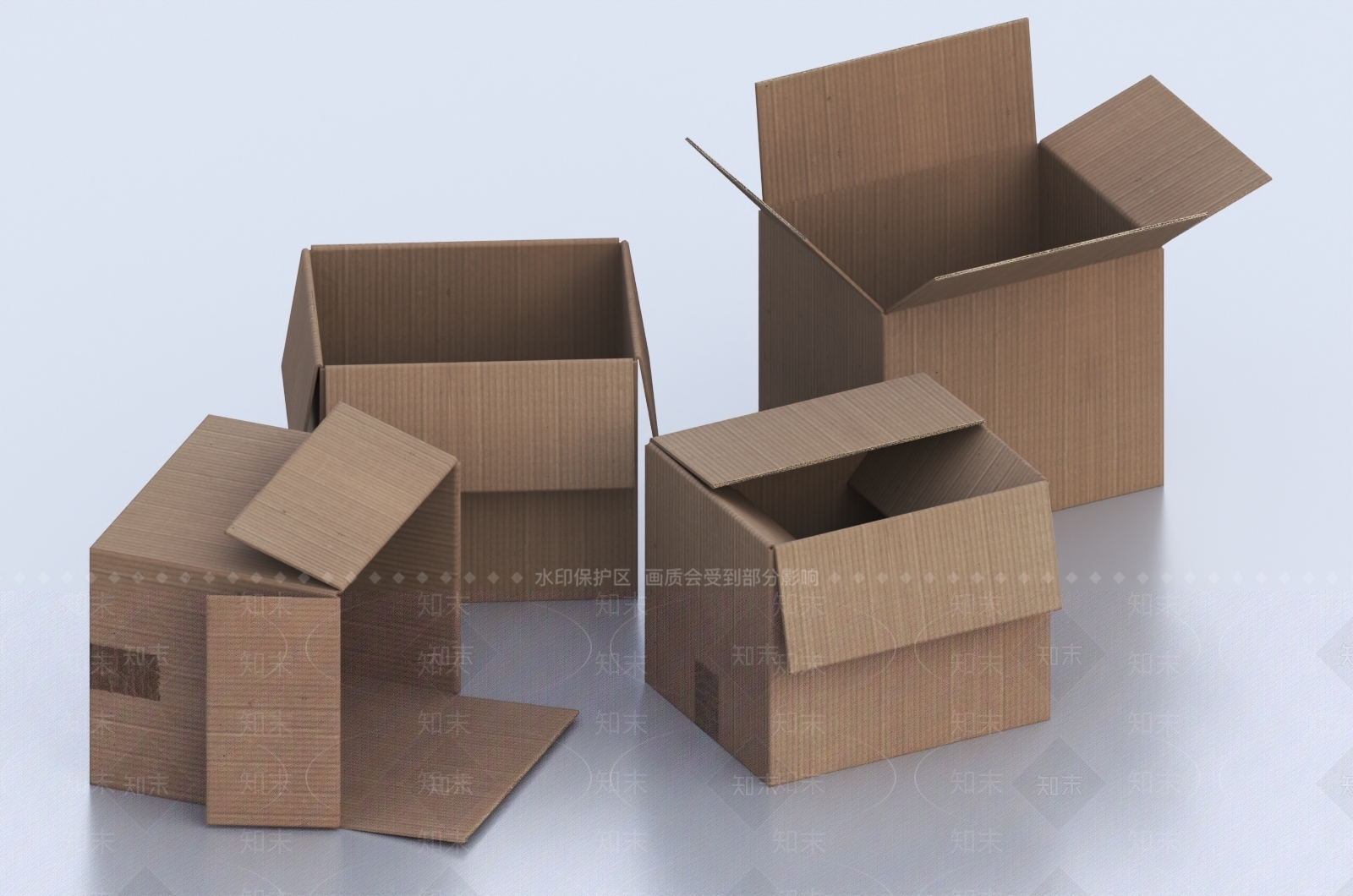 纸箱子3D模型下载【ID:1146516959】