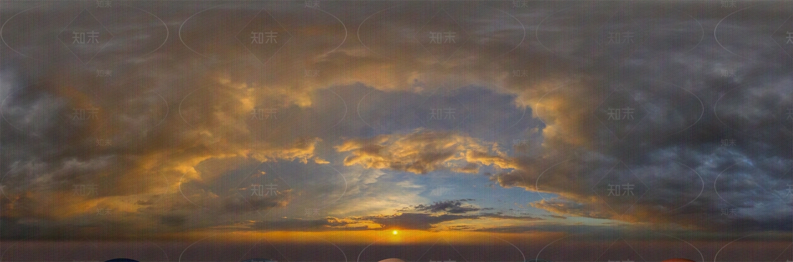 曙光落日黄昏HDR天空盒贴图下载【ID:1146519076】