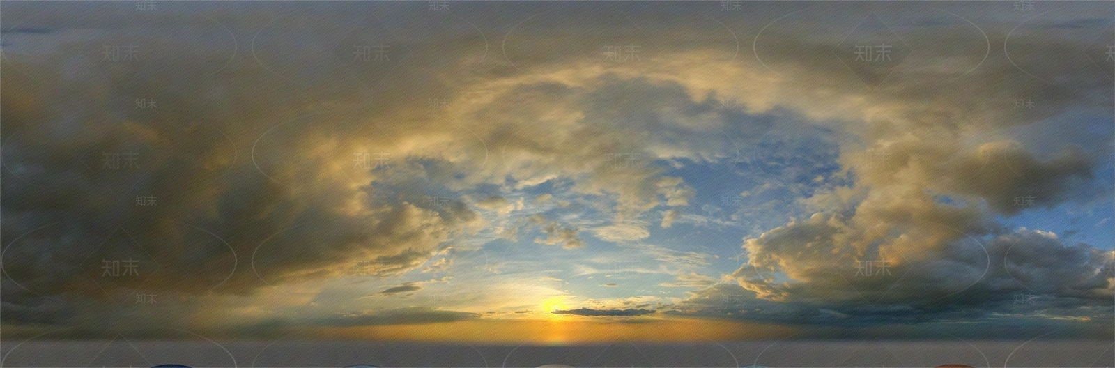 曙光落日黄昏HDR天空盒贴图下载【ID:1146519566】