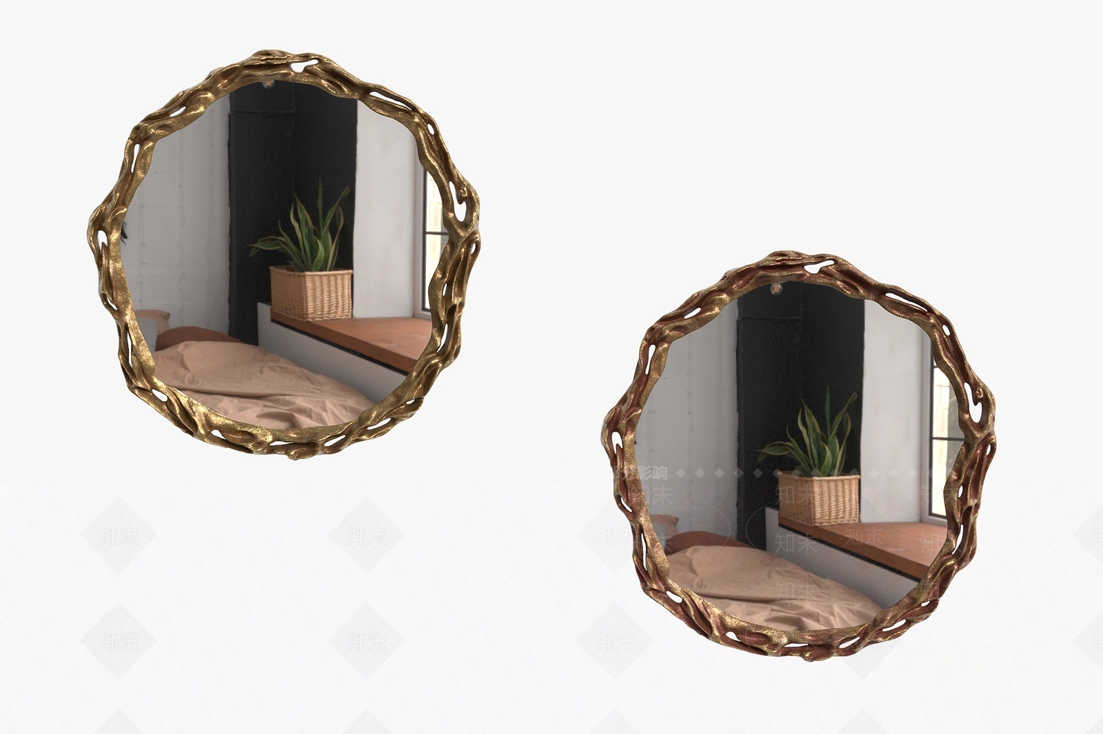 北欧装饰镜3D模型下载【ID:1146520059】