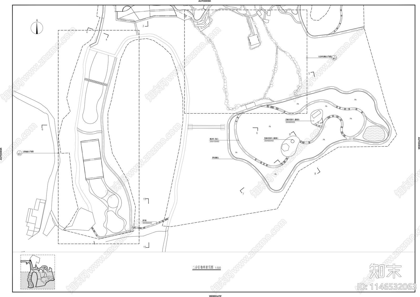 河滩治理湿地公园景观cad施工图下载【ID:1146532063】