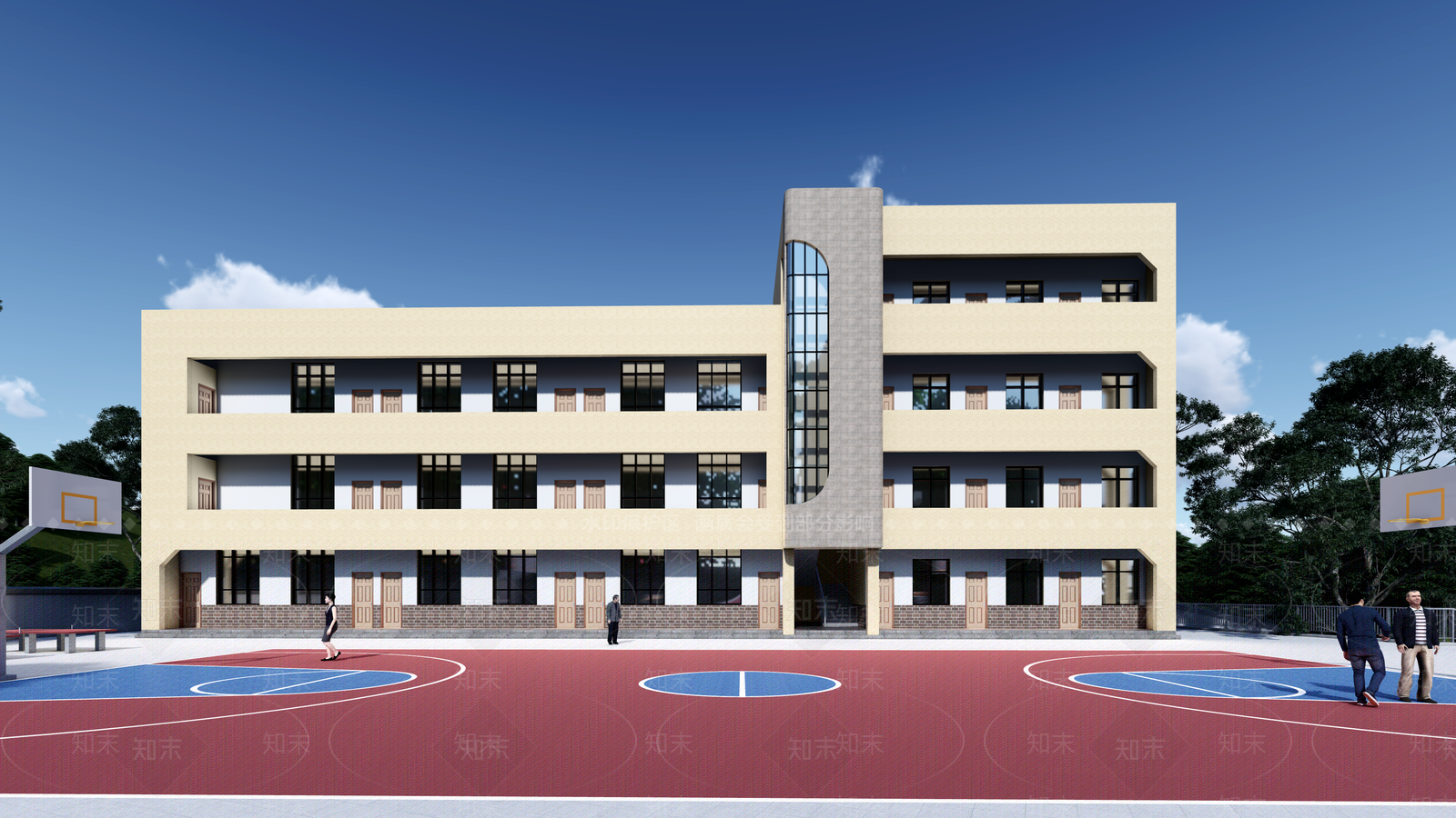 现代学校SU模型下载【ID:1146536209】