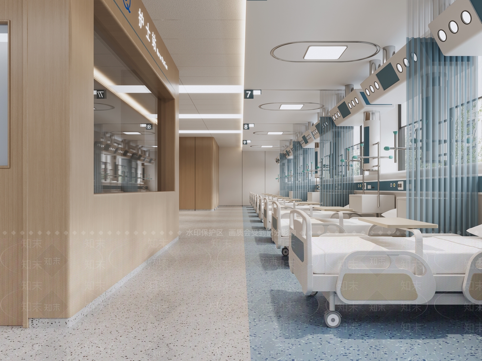 现代医院病房3D模型下载【ID:1146538642】