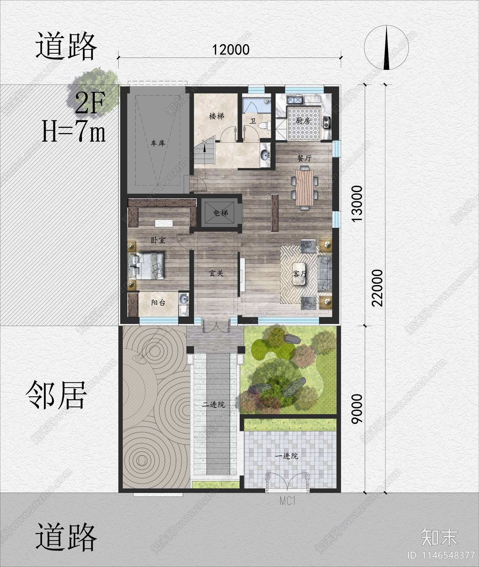 二层自建房室内平面图cad施工图下载【ID:1146548377】