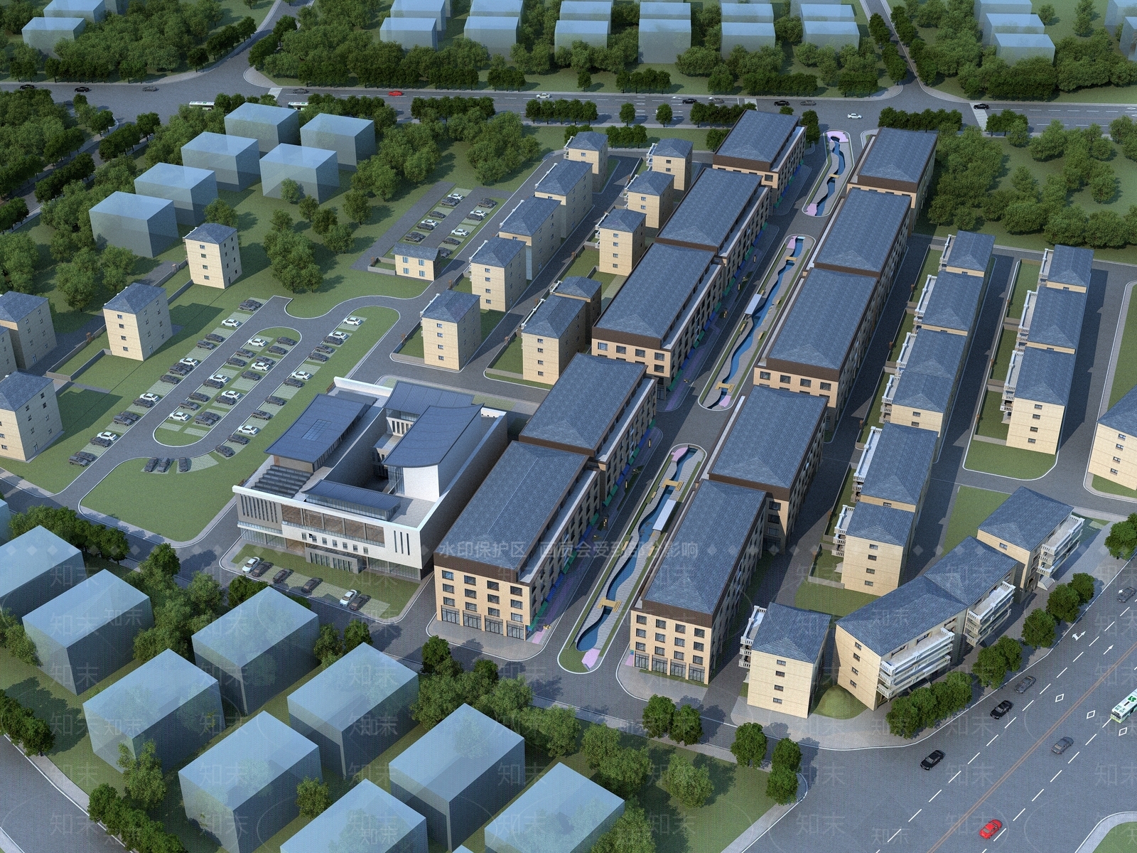 现代学校宿舍外观3D模型下载【ID:1146554872】