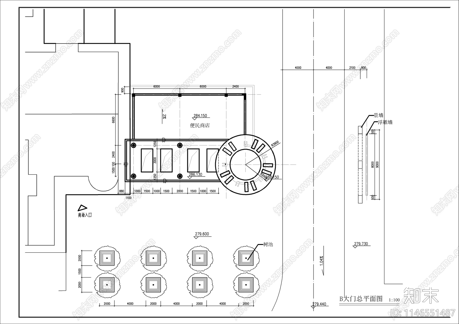 小区门卫值班室内cad施工图下载【ID:1146551487】