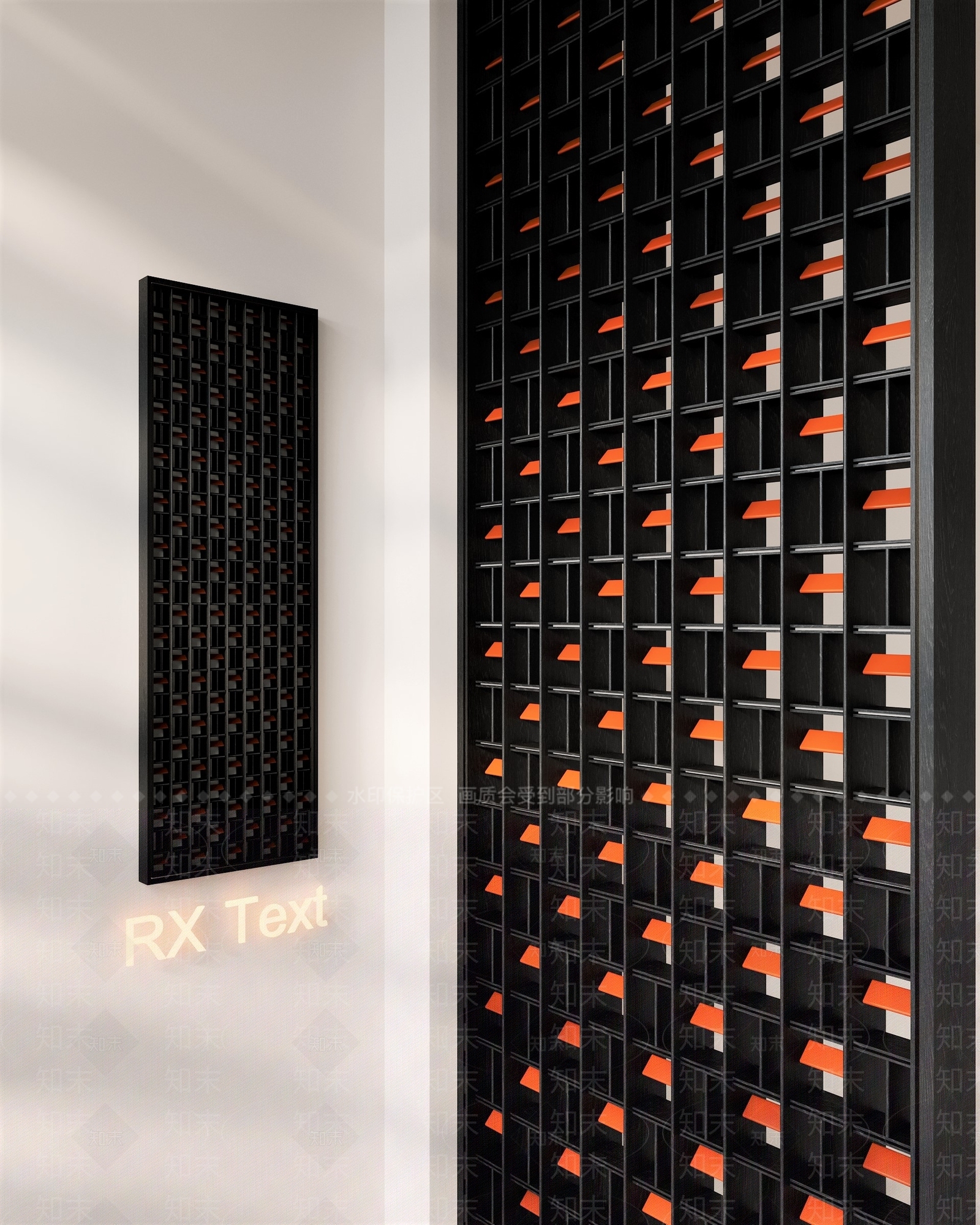 现代实木隔断SU模型下载【ID:1146551922】