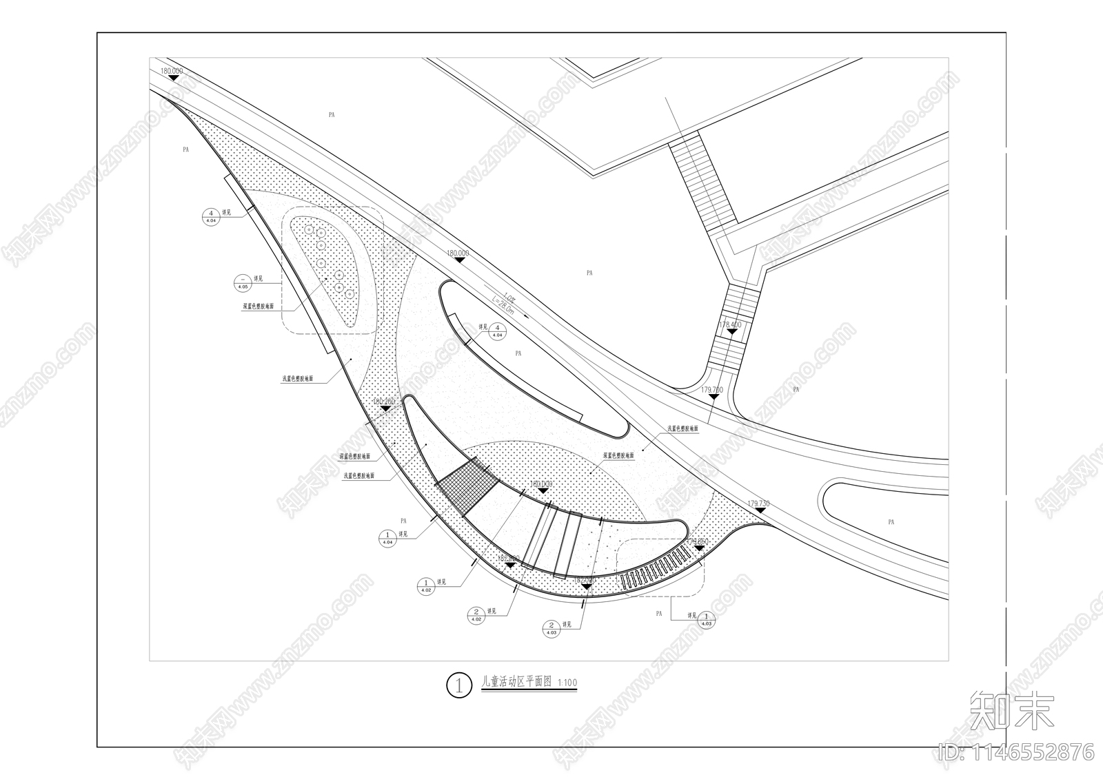 龙门桥滨江公园建设详图cad施工图下载【ID:1146552876】