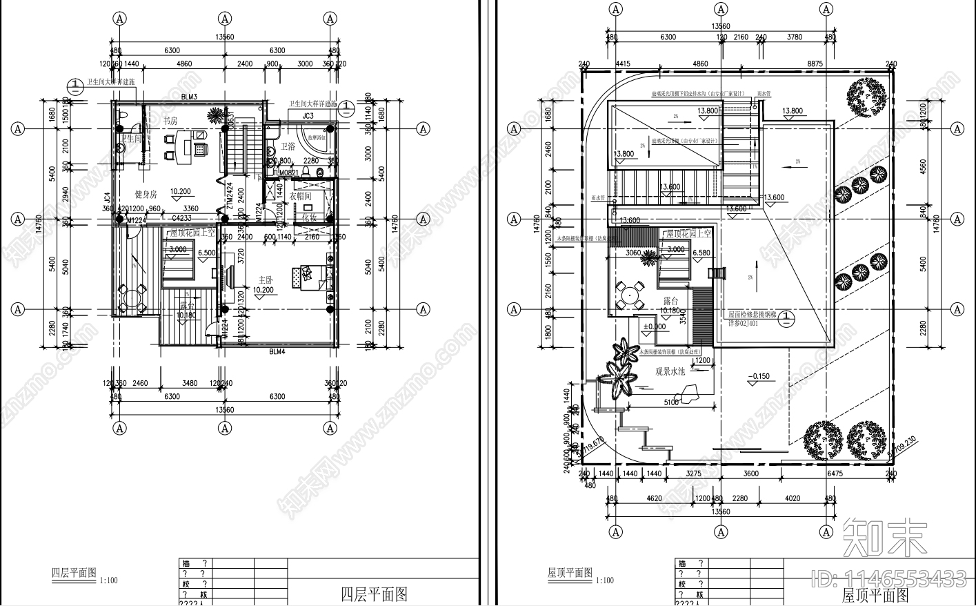 新农村住宅别墅全套建筑cad施工图下载【ID:1146553433】