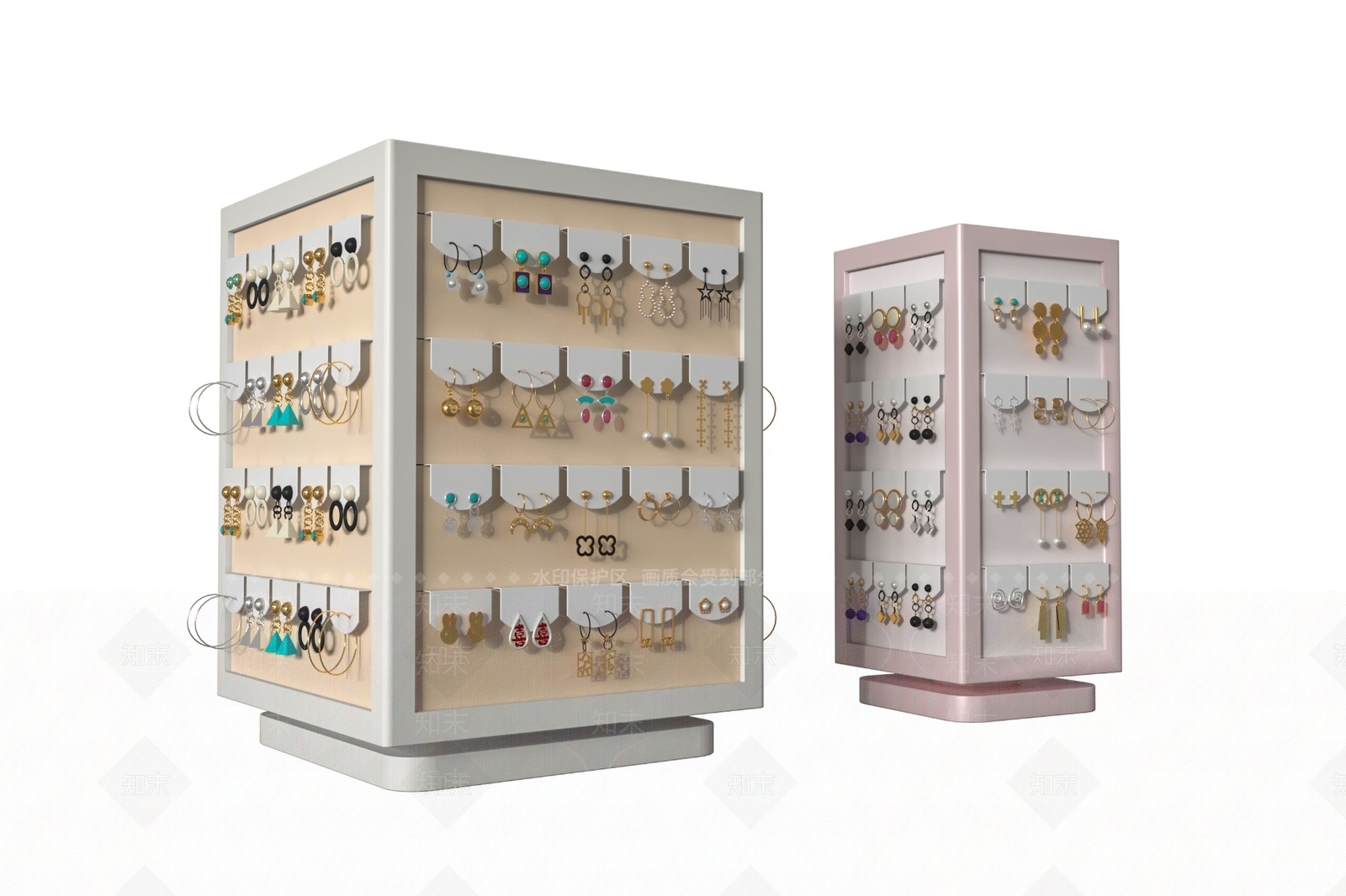 现代耳坠展示架SU模型下载【ID:1146556853】