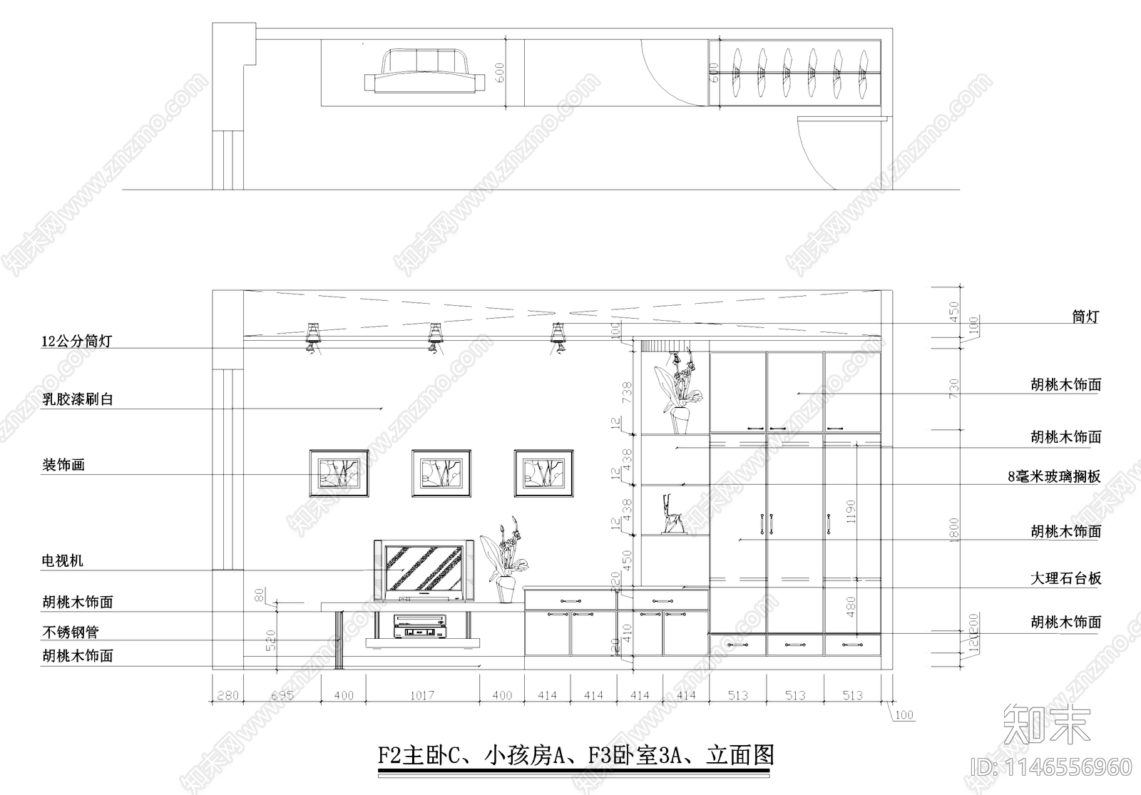 美式现代三层别墅室内家装cad施工图下载【ID:1146556960】