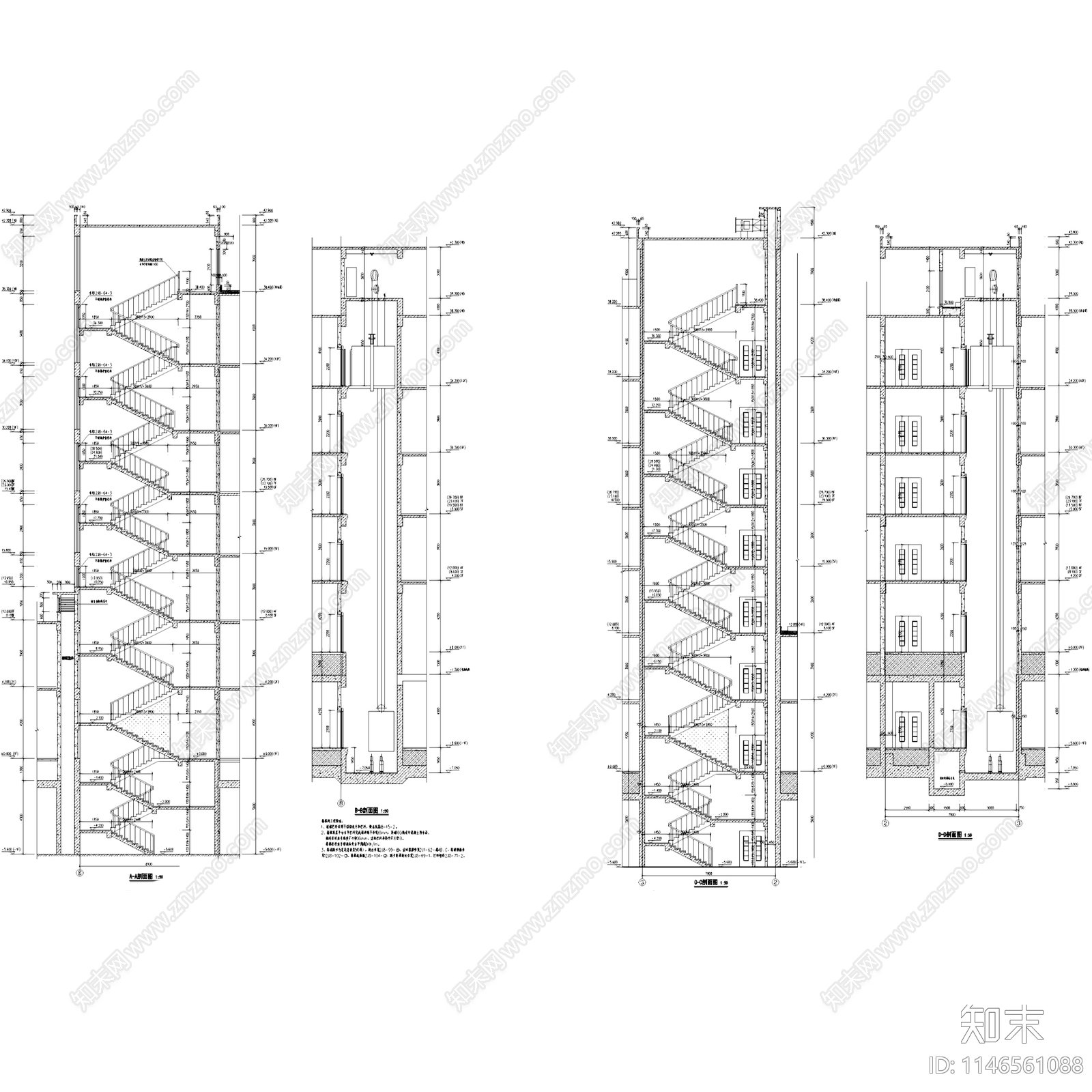 献县中医医院康复楼建筑详图施工图下载【ID:1146561088】