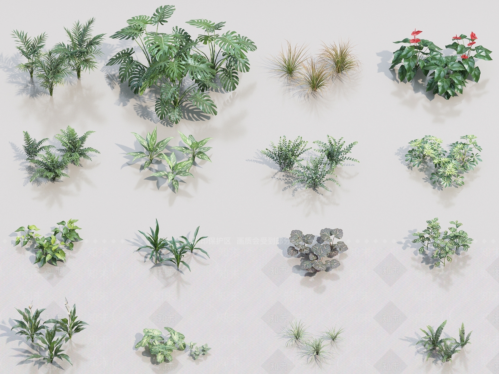 花草组合3D模型下载【ID:1146574595】