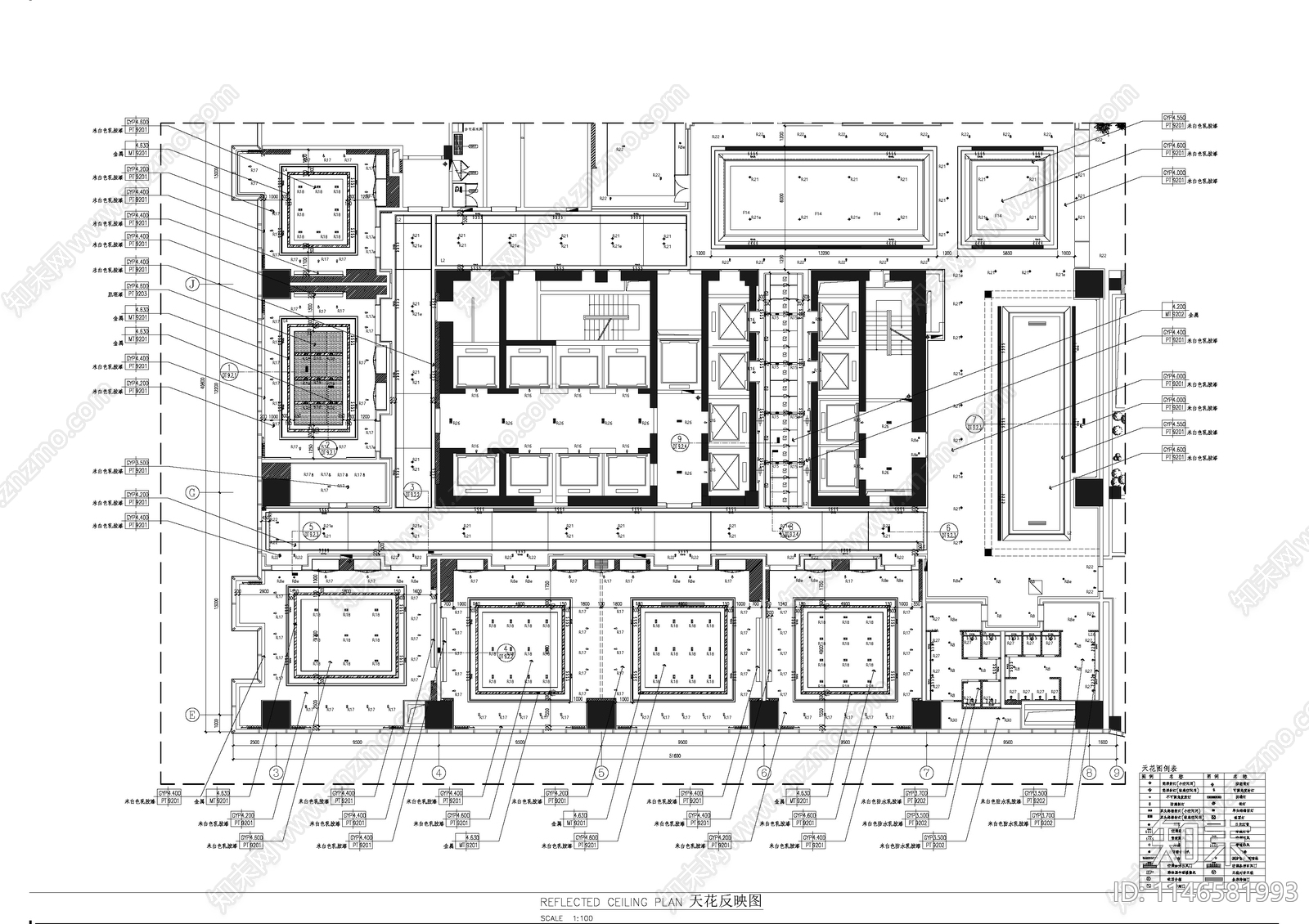 会议室室内cad施工图下载【ID:1146581993】