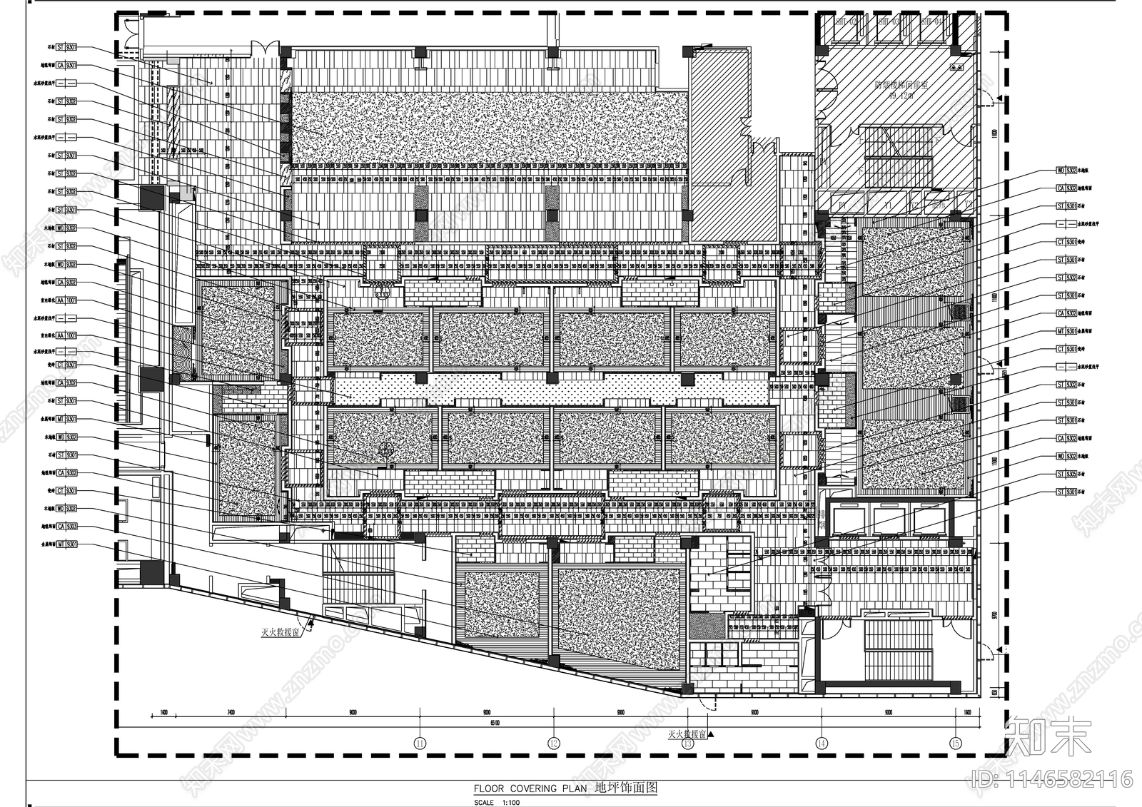 五星级酒店中餐厅包厢室内cad施工图下载【ID:1146582116】
