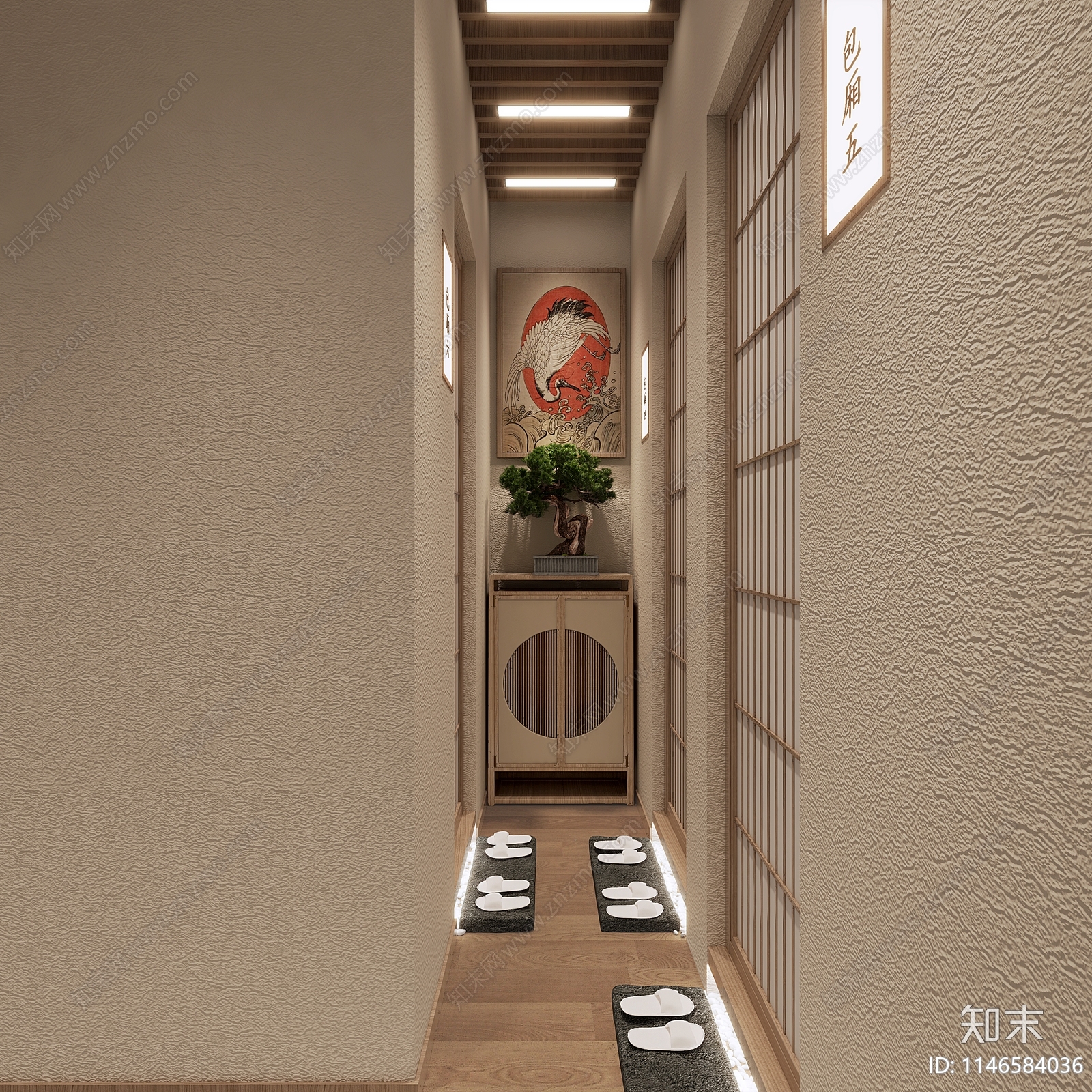 日式日韩餐厅3D模型下载【ID:1146584036】