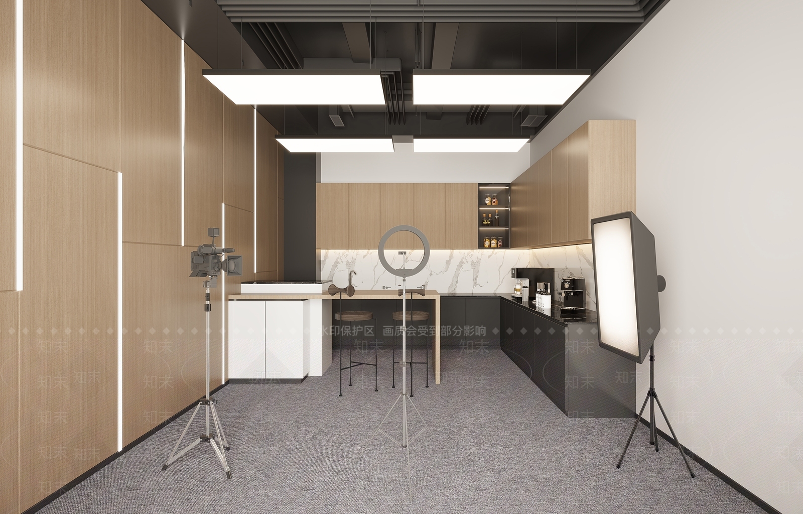 现代直播间3D模型下载【ID:1146584232】