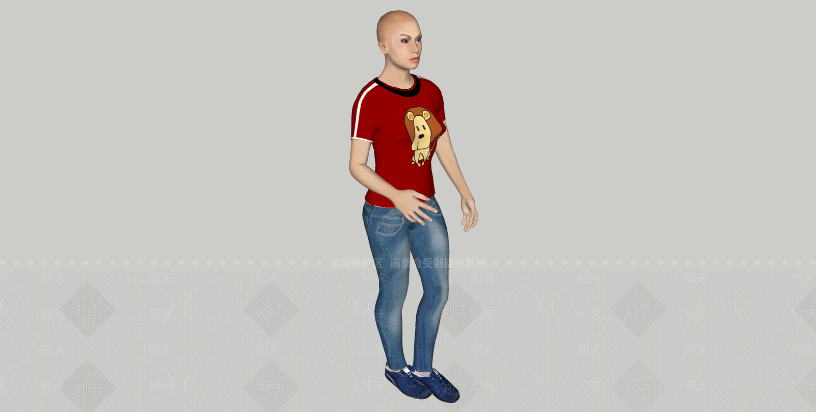 单人SU模型下载【ID:1146588431】