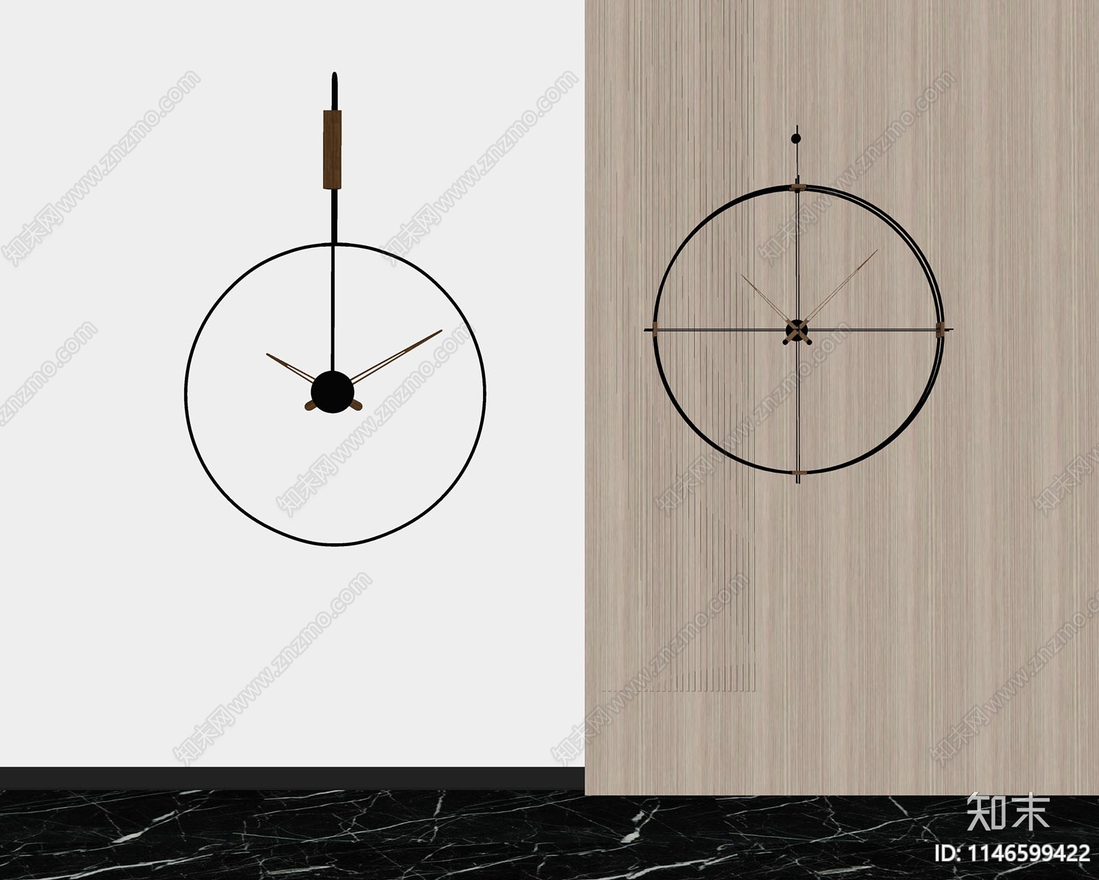 现代挂钟SU模型下载【ID:1146599422】