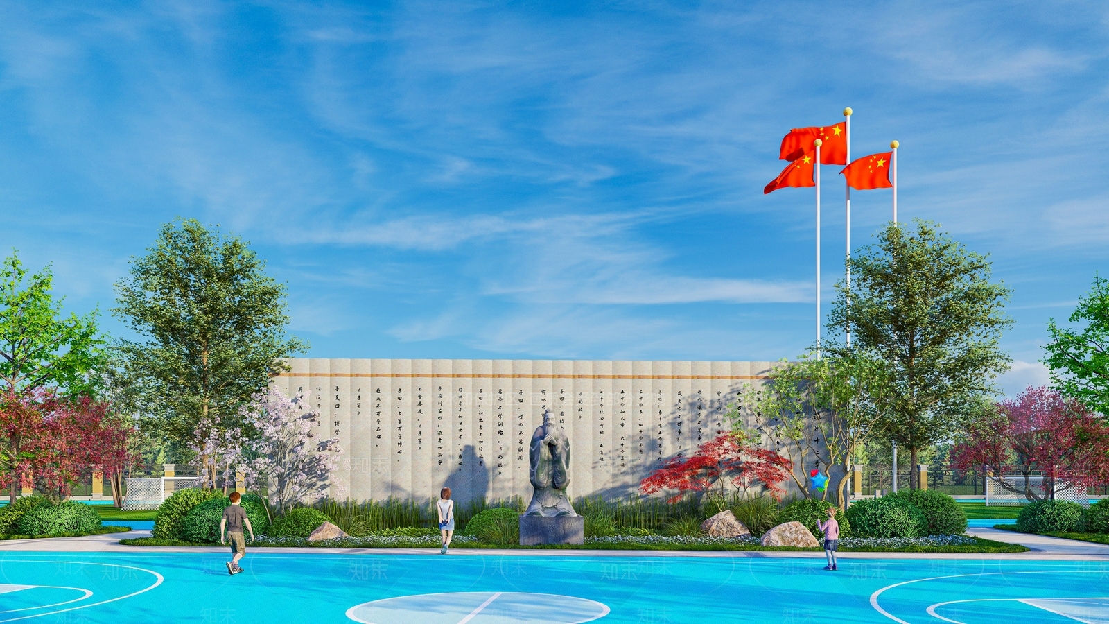 中式文化景墙SU模型下载【ID:1146613529】