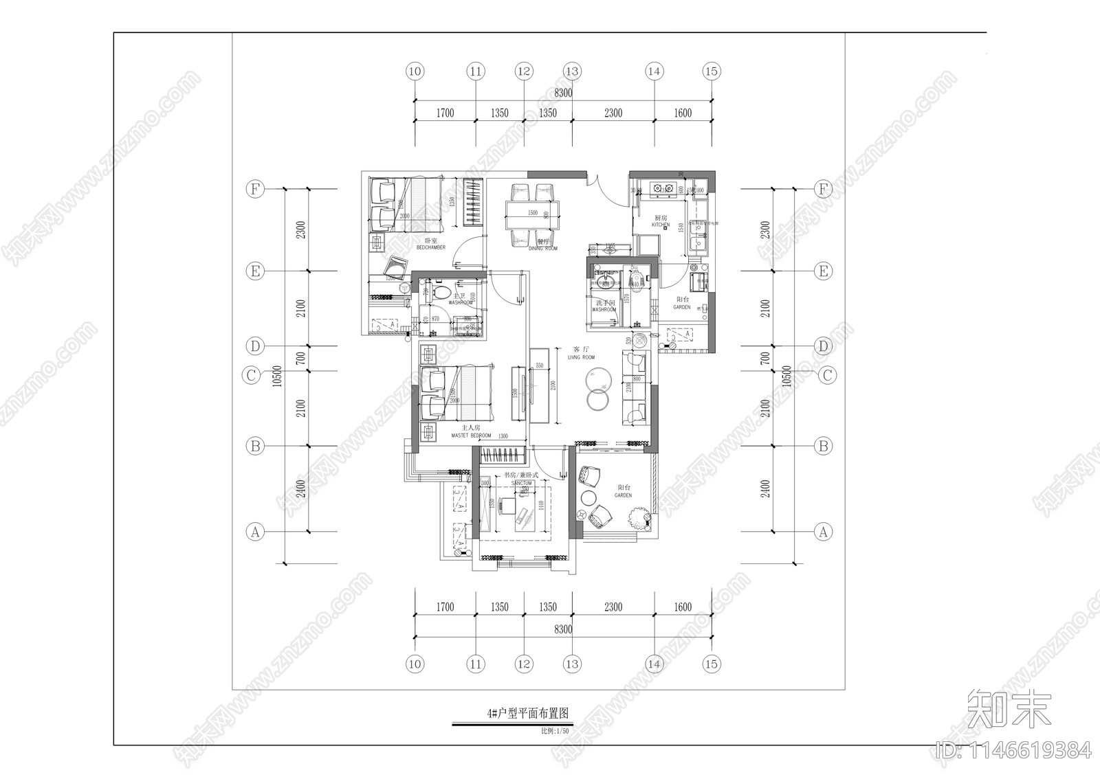 重发置业公司保障房室内cad施工图下载【ID:1146619384】