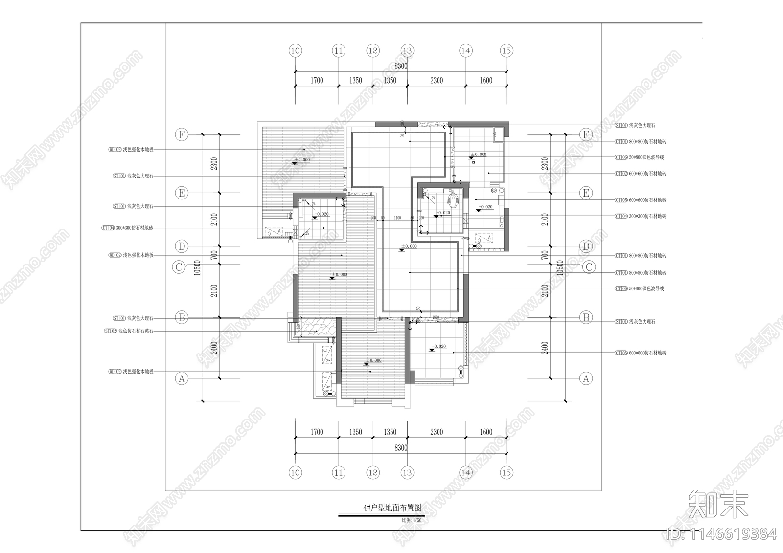 重发置业公司保障房室内cad施工图下载【ID:1146619384】