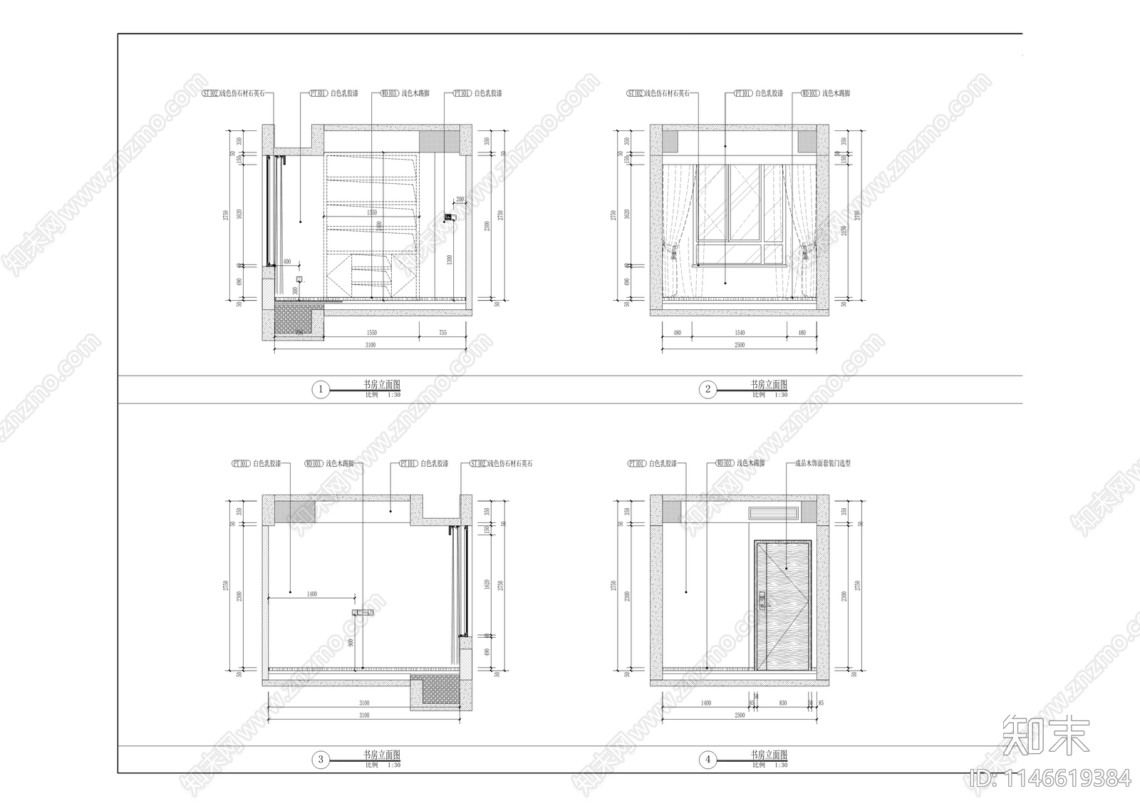 重发置业公司保障房室内cad施工图下载【ID:1146619384】