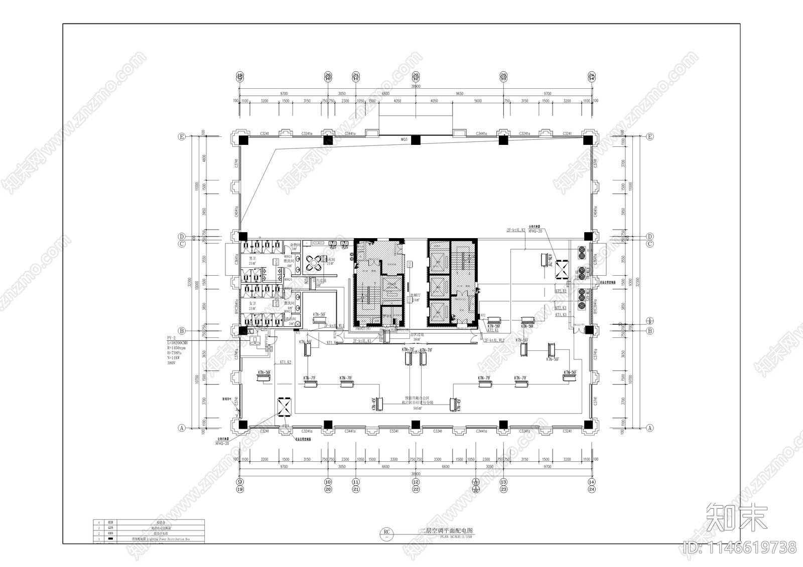 总部城4号楼装饰工程室内cad施工图下载【ID:1146619738】