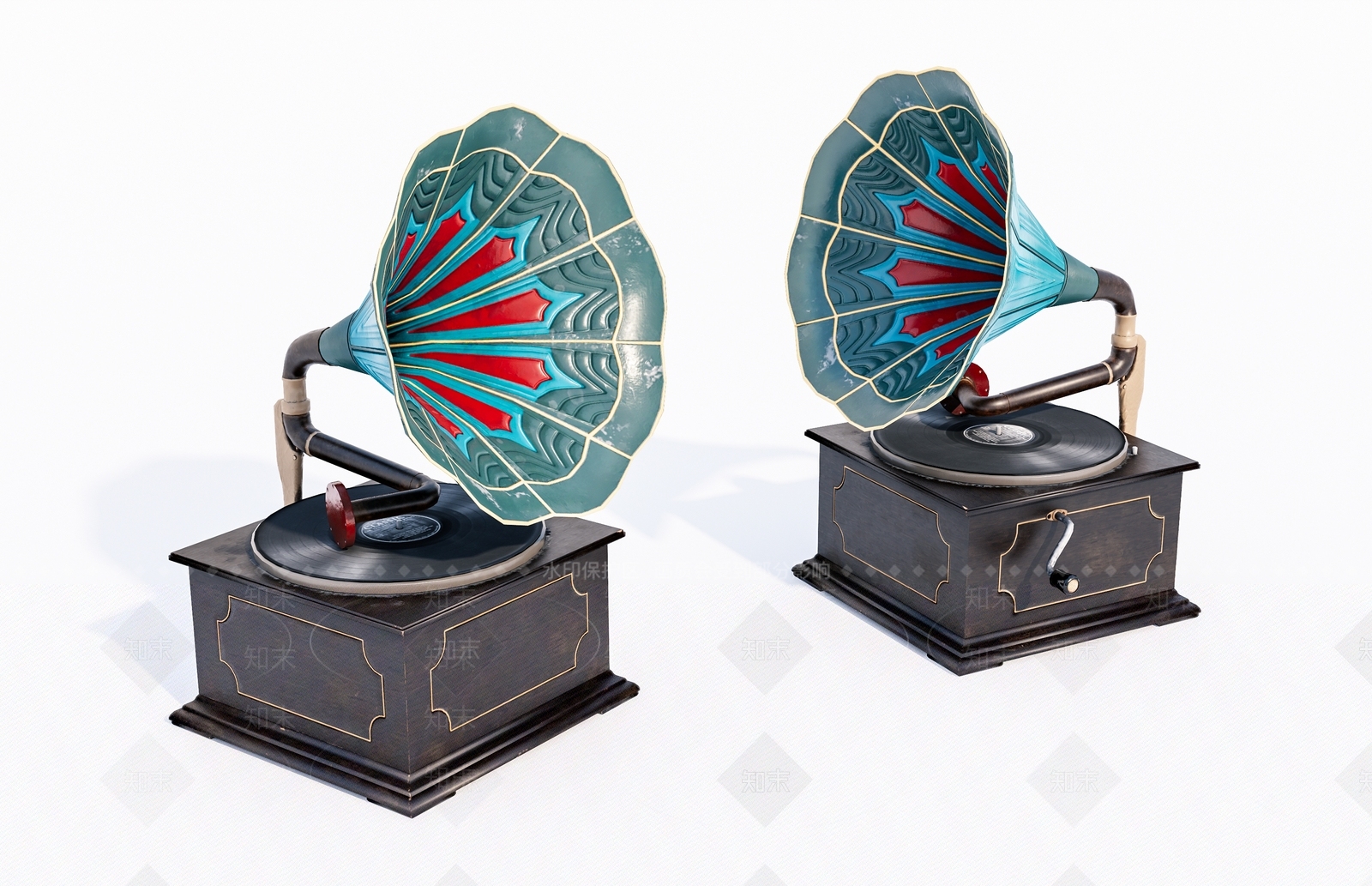 现代留声机3D模型下载【ID:1146621339】