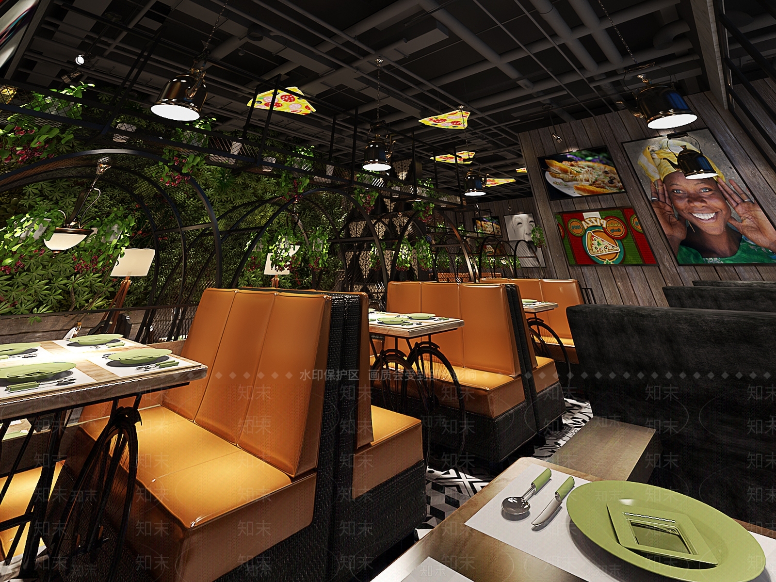 现代西餐厅3D模型下载【ID:1146623259】