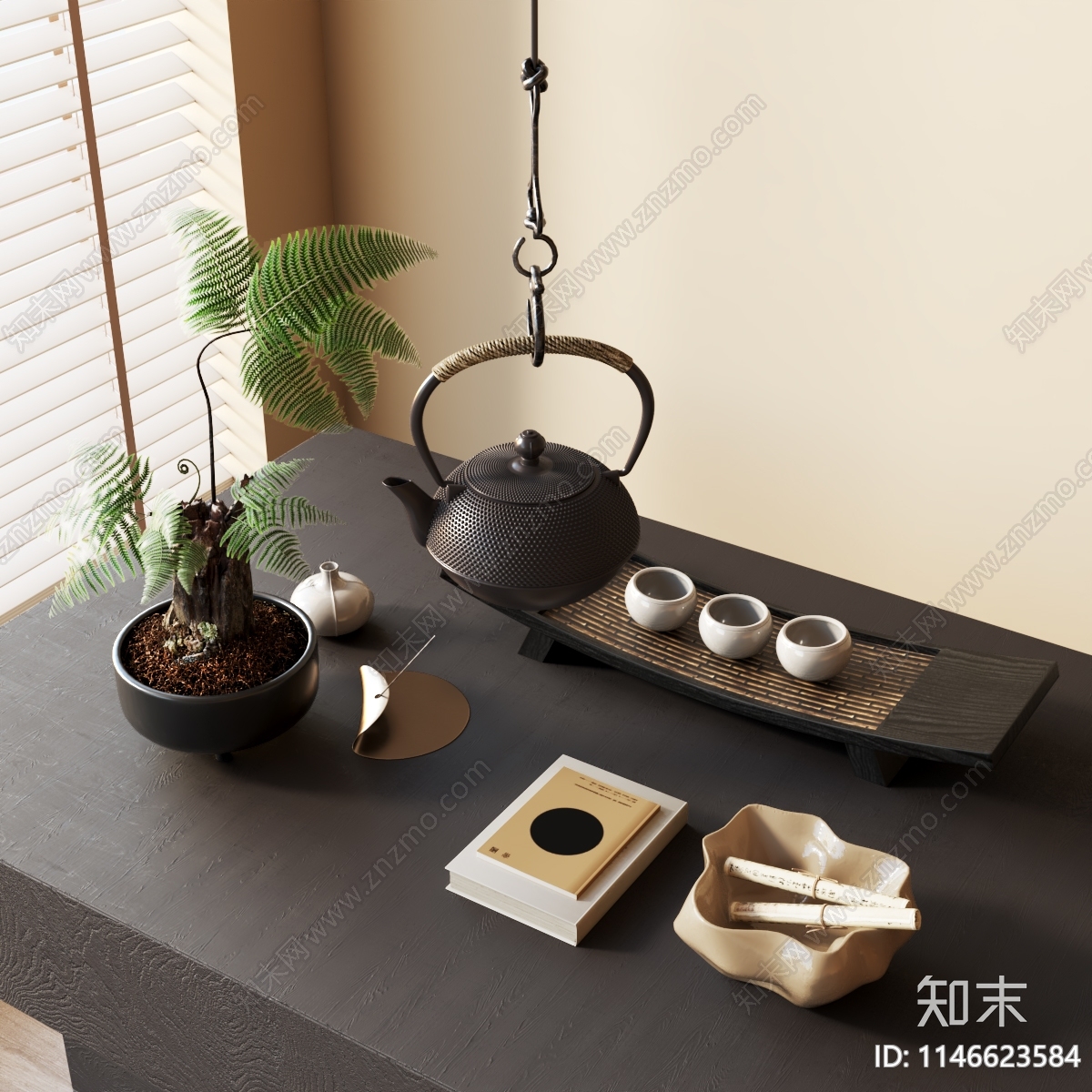 新中式茶具3D模型下载【ID:1146623584】