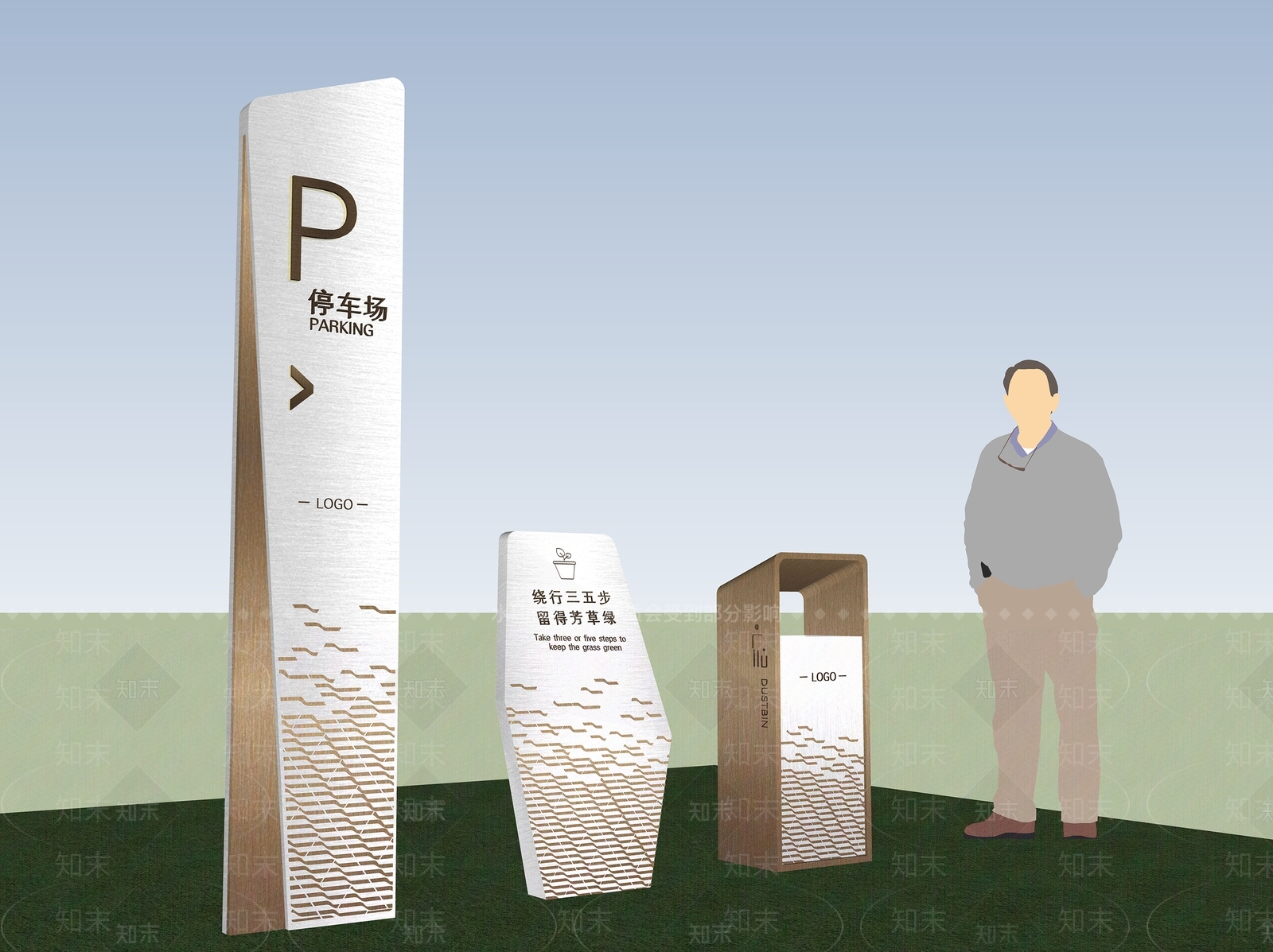 现代导视系统SU模型下载【ID:1146625336】