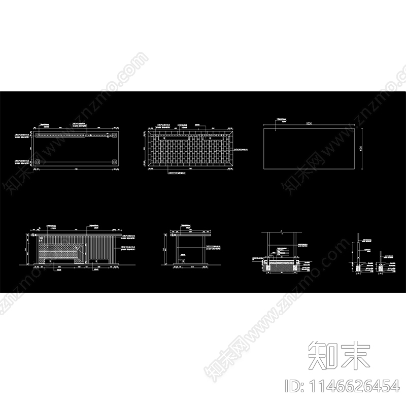 金属廊架cad施工图下载【ID:1146626454】