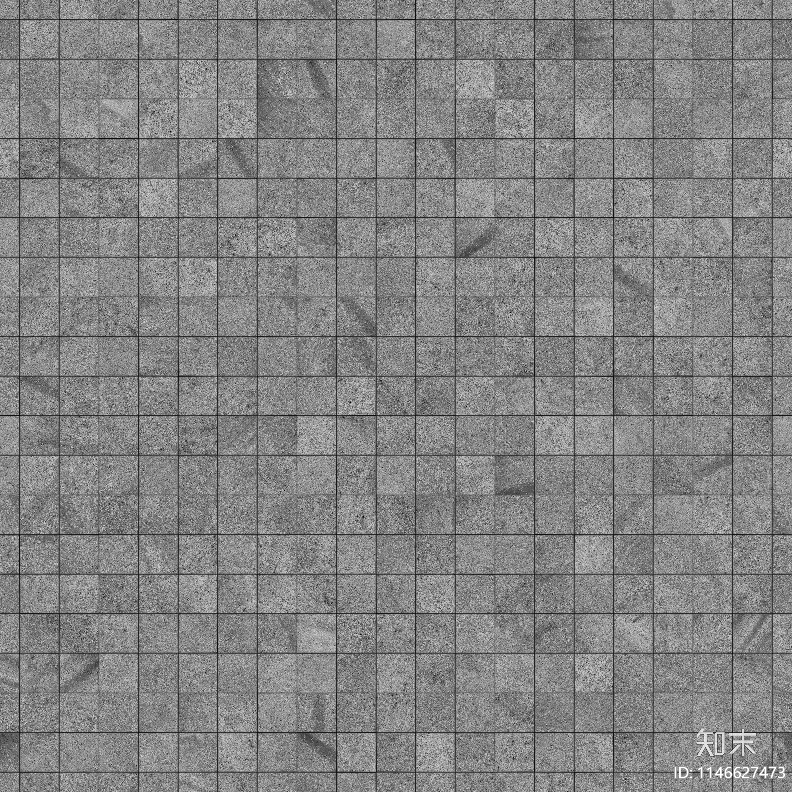 高清灰色方格瓷砖马赛克室外地面铺装贴图下载【ID:1146627473】