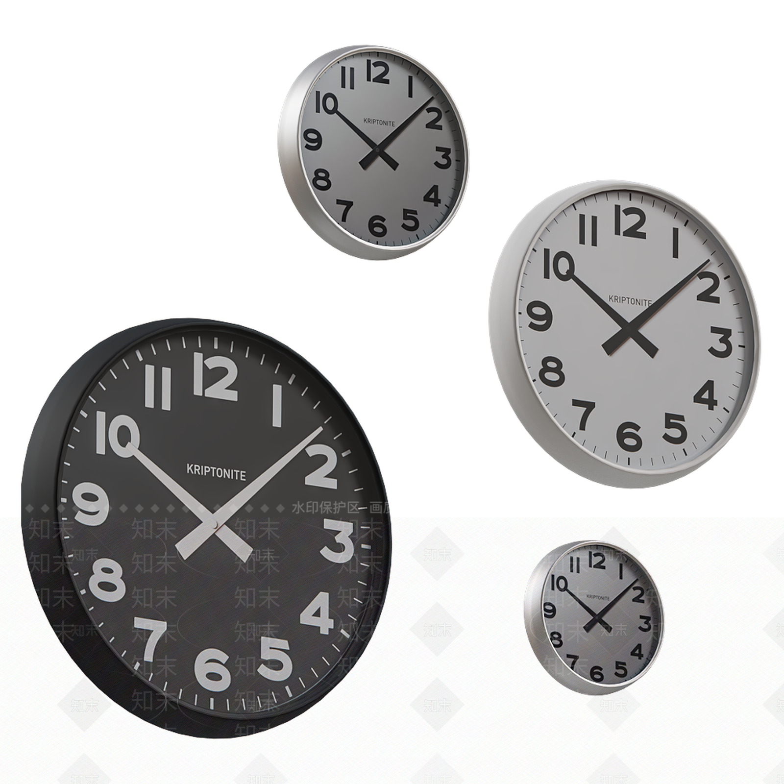 Orologio现代挂钟3D模型下载【ID:1146631527】