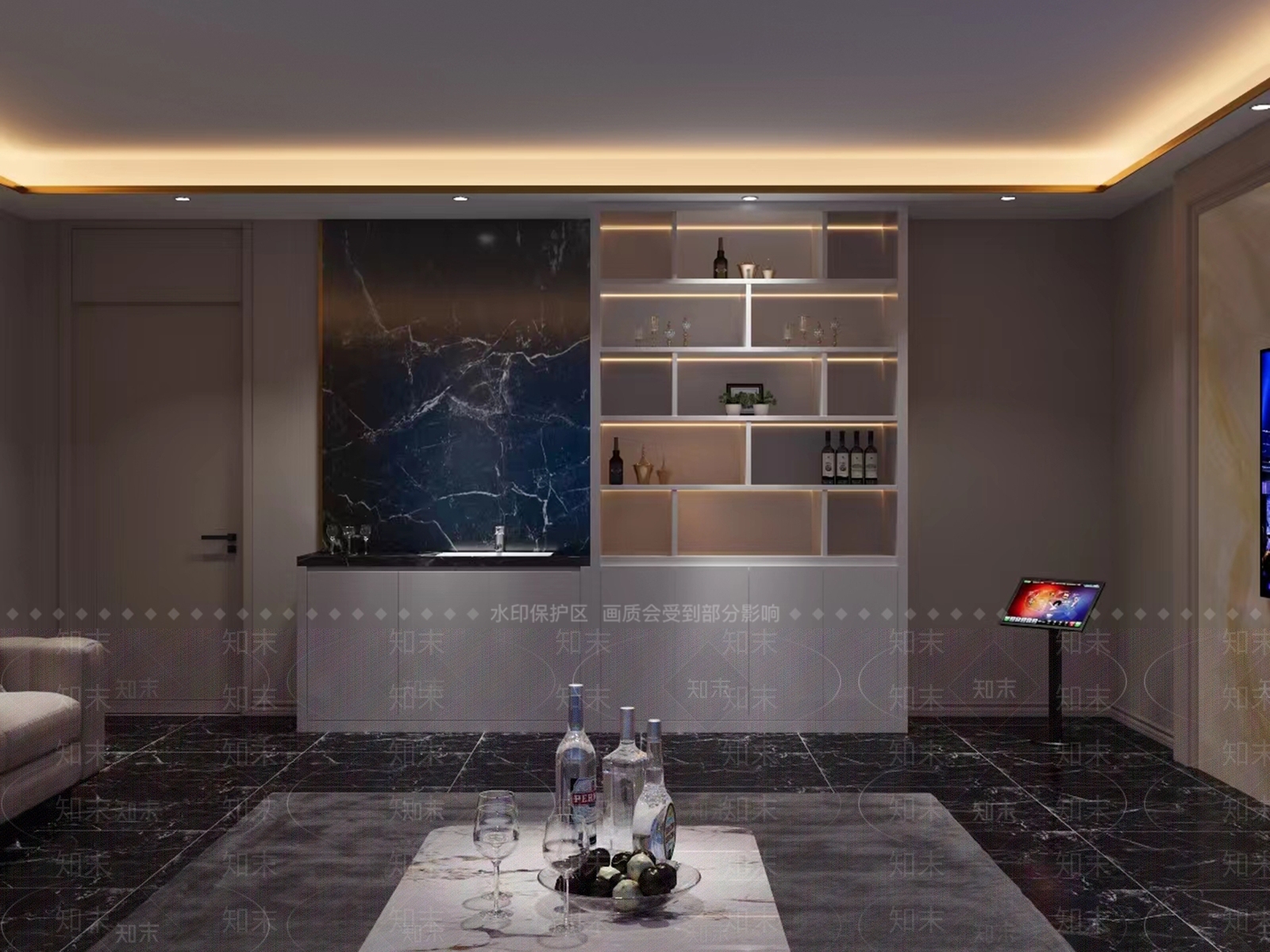 现代家居影音室3D模型下载【ID:1146638204】
