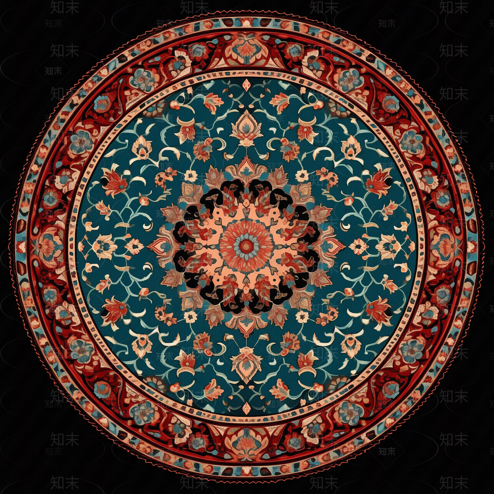 欧式美式圆形地毯贴图下载【ID:1146640762】