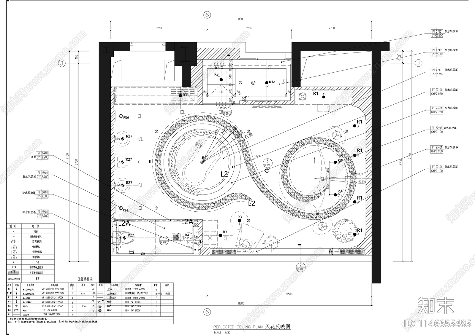 五星级酒店豪华特色套房室内精装修cad施工图下载【ID:1146655485】