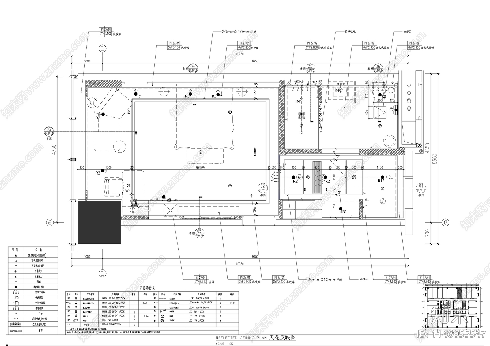 五星级酒店客房室内精装修cad施工图下载【ID:1146655547】