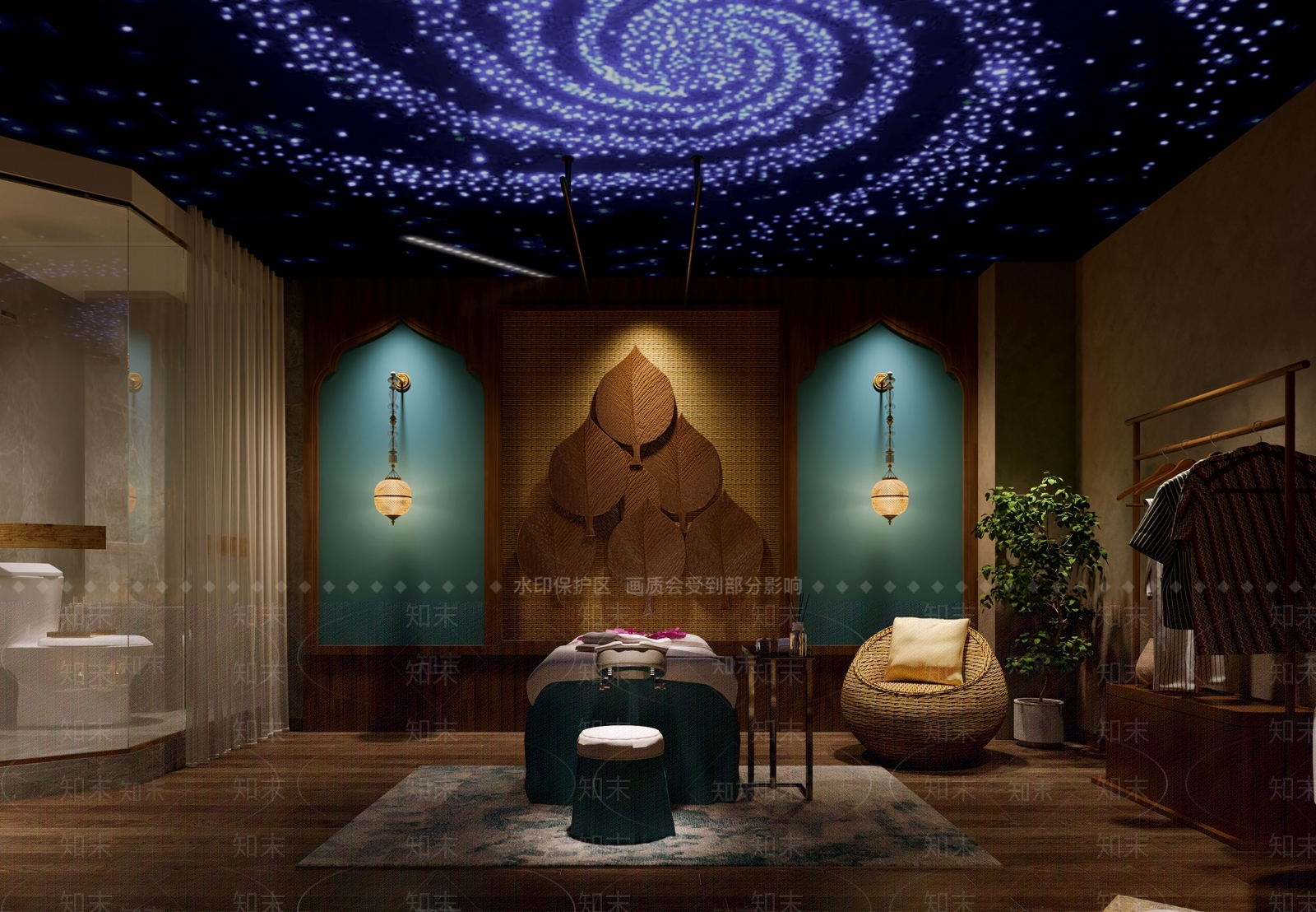现代美容SPA店3D模型下载【ID:1146655707】