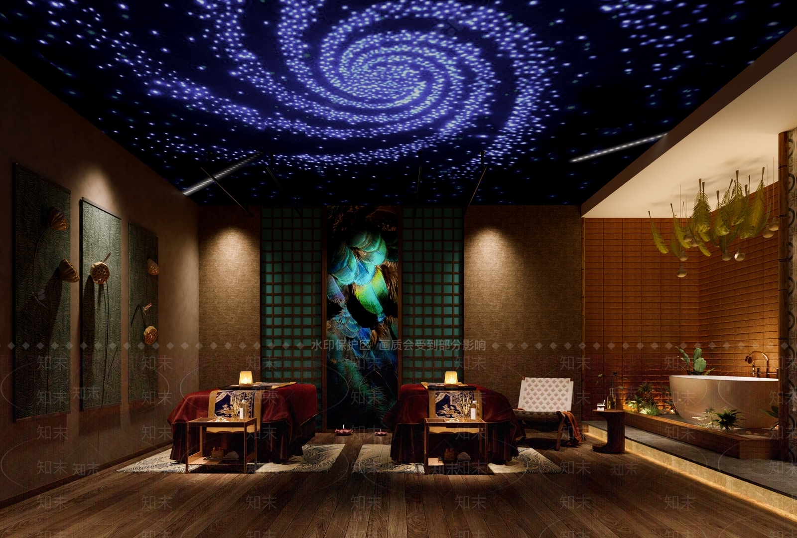 现代美容SPA店3D模型下载【ID:1146655707】
