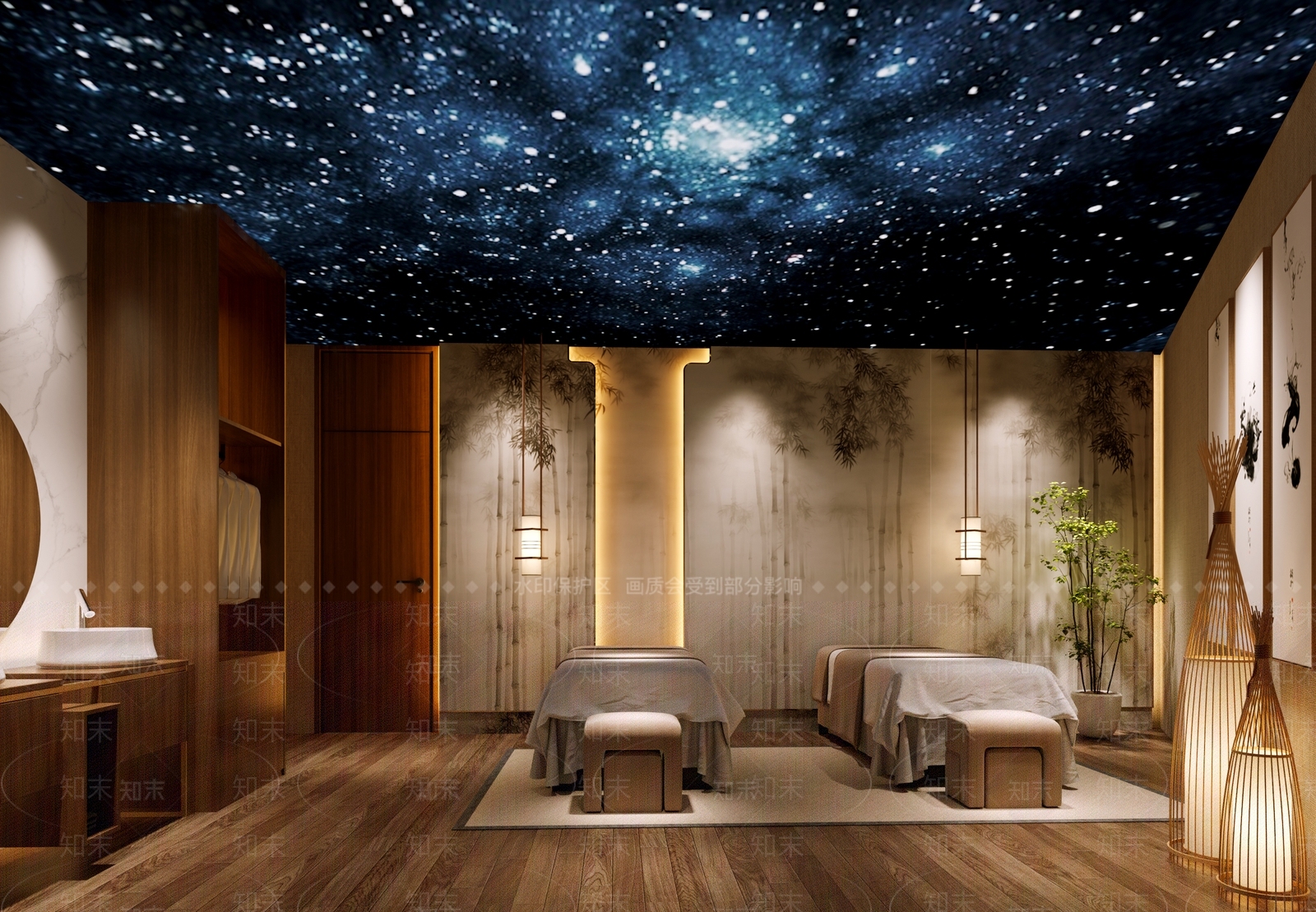 现代美容SPA店3D模型下载【ID:1146655707】