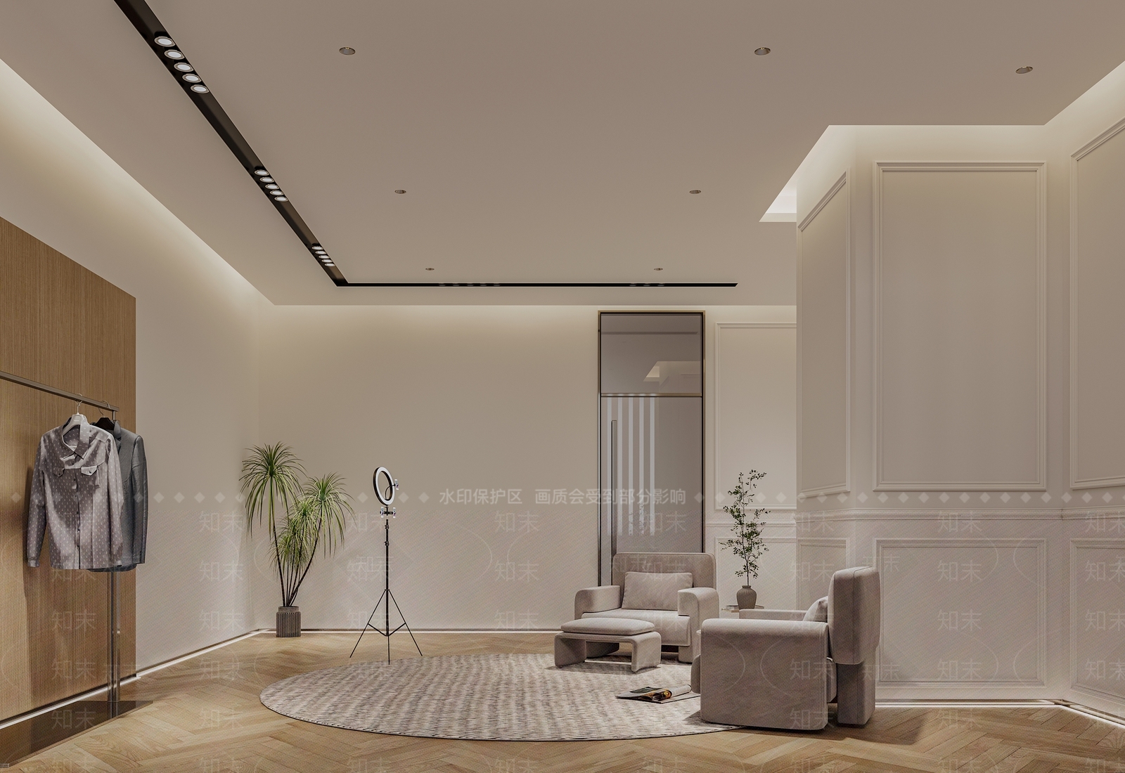 现代服装直播间3D模型下载【ID:1146657572】