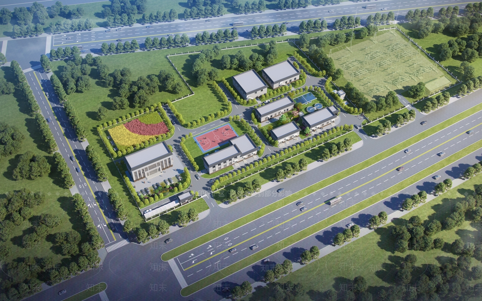 现代工业厂房3D模型下载【ID:1146658868】